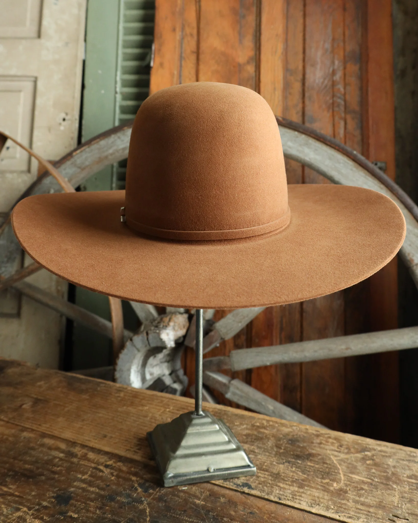 Maverick Brand 7X Open Crown Hat- Walnut - Image 6