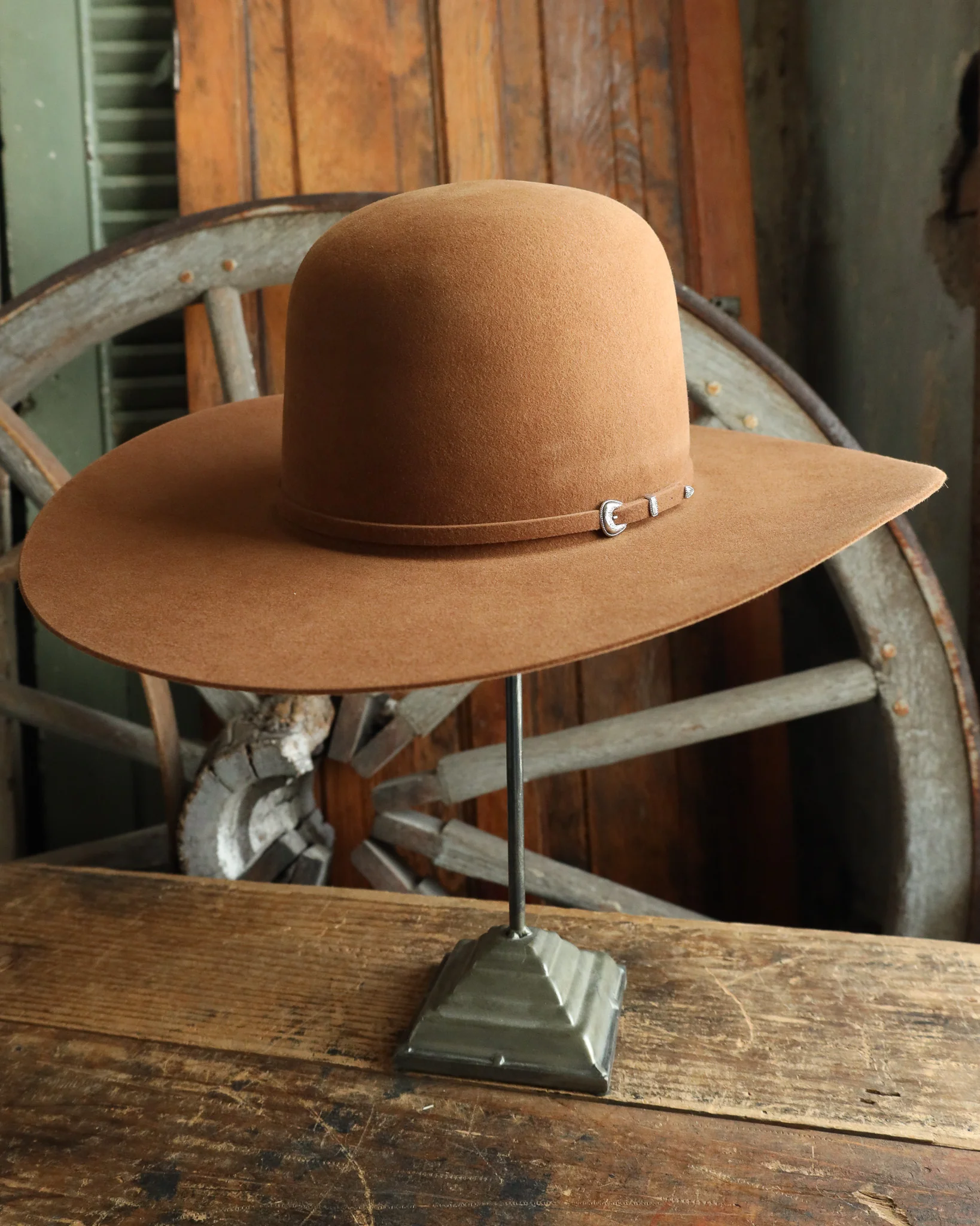 Maverick Brand 7X Open Crown Hat- Walnut - Image 7