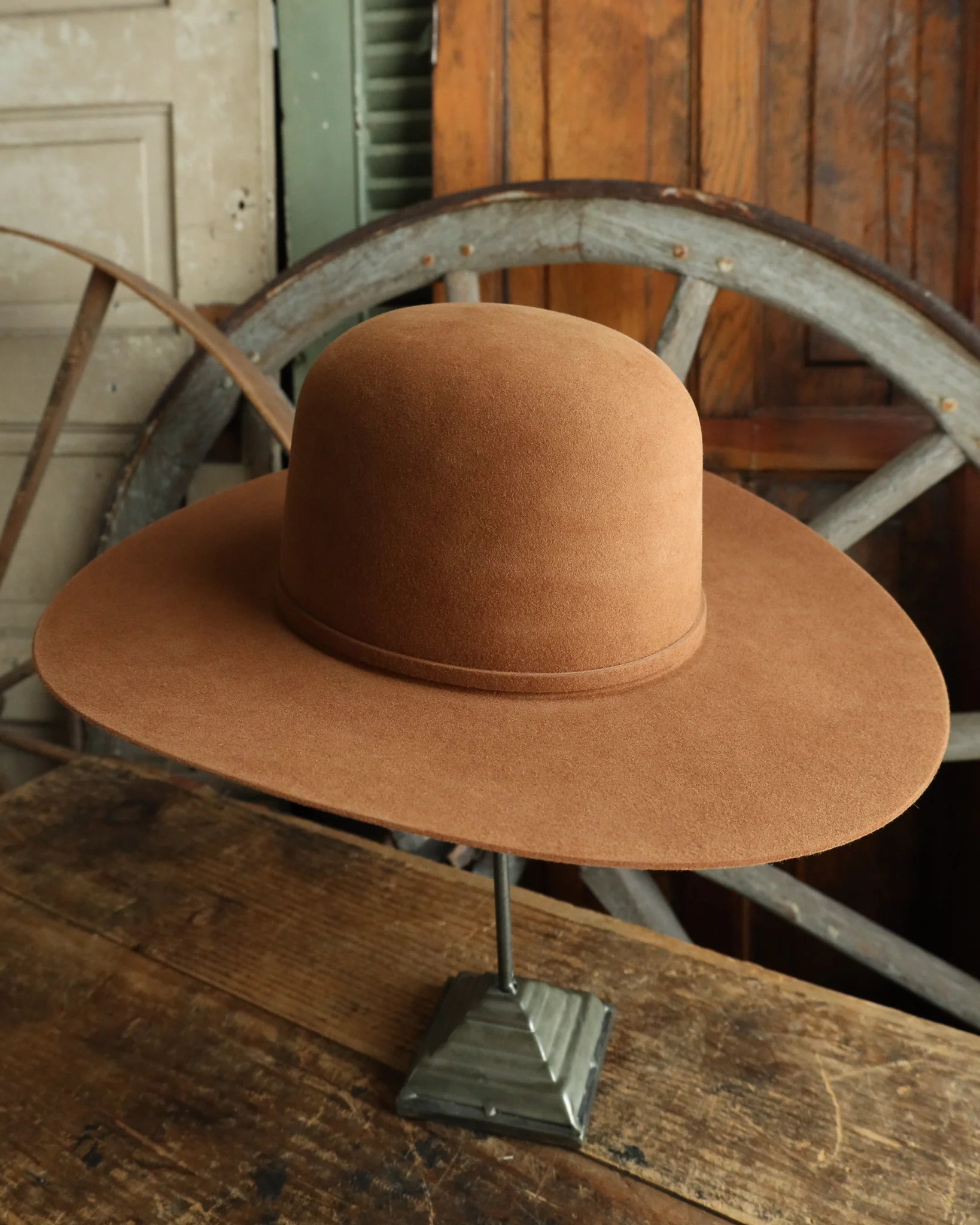 Maverick Brand 7X Open Crown Hat- Walnut - Image 8