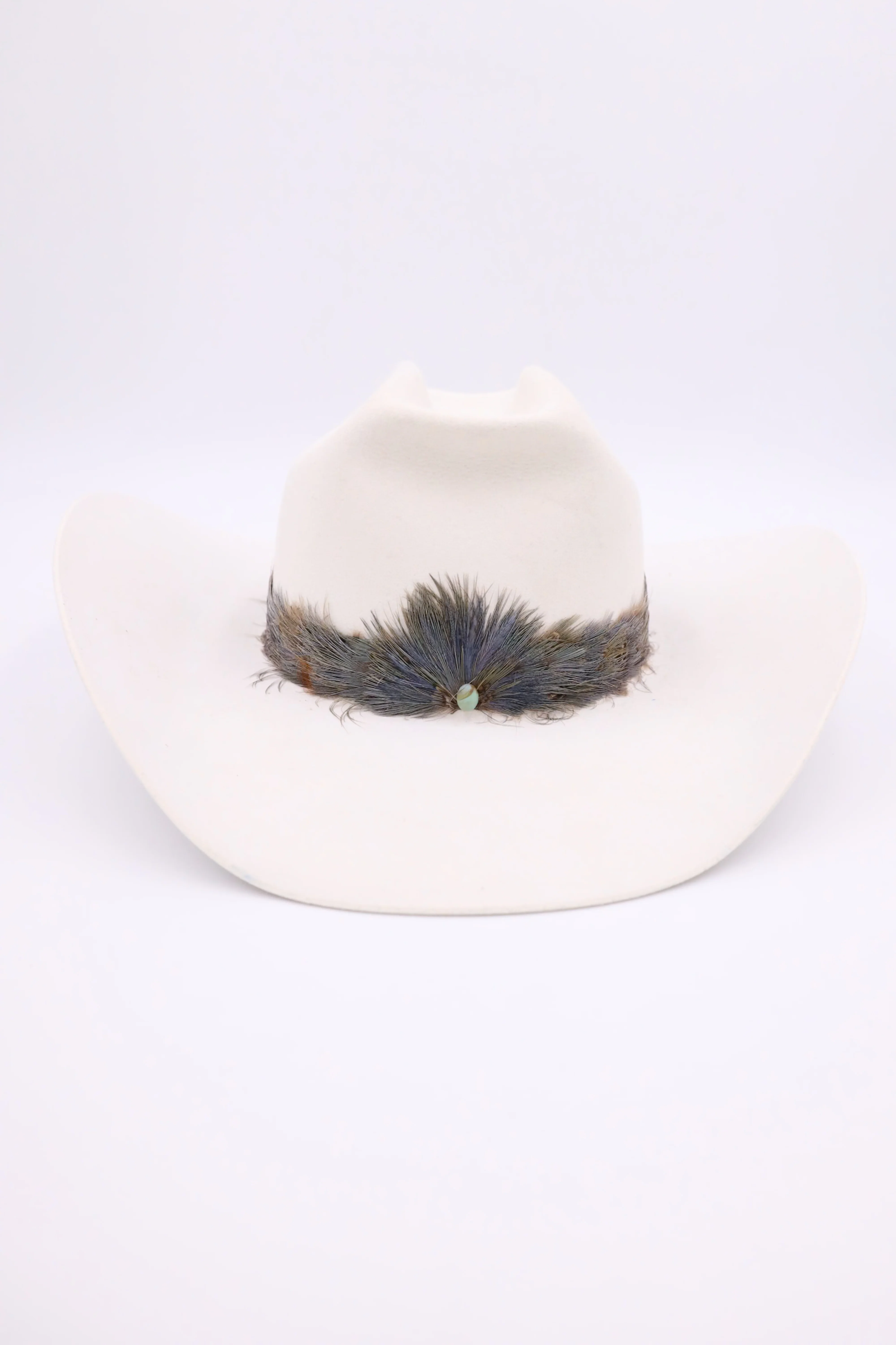SMALL CROWN BLUE GREEN HATBAND - Image 4