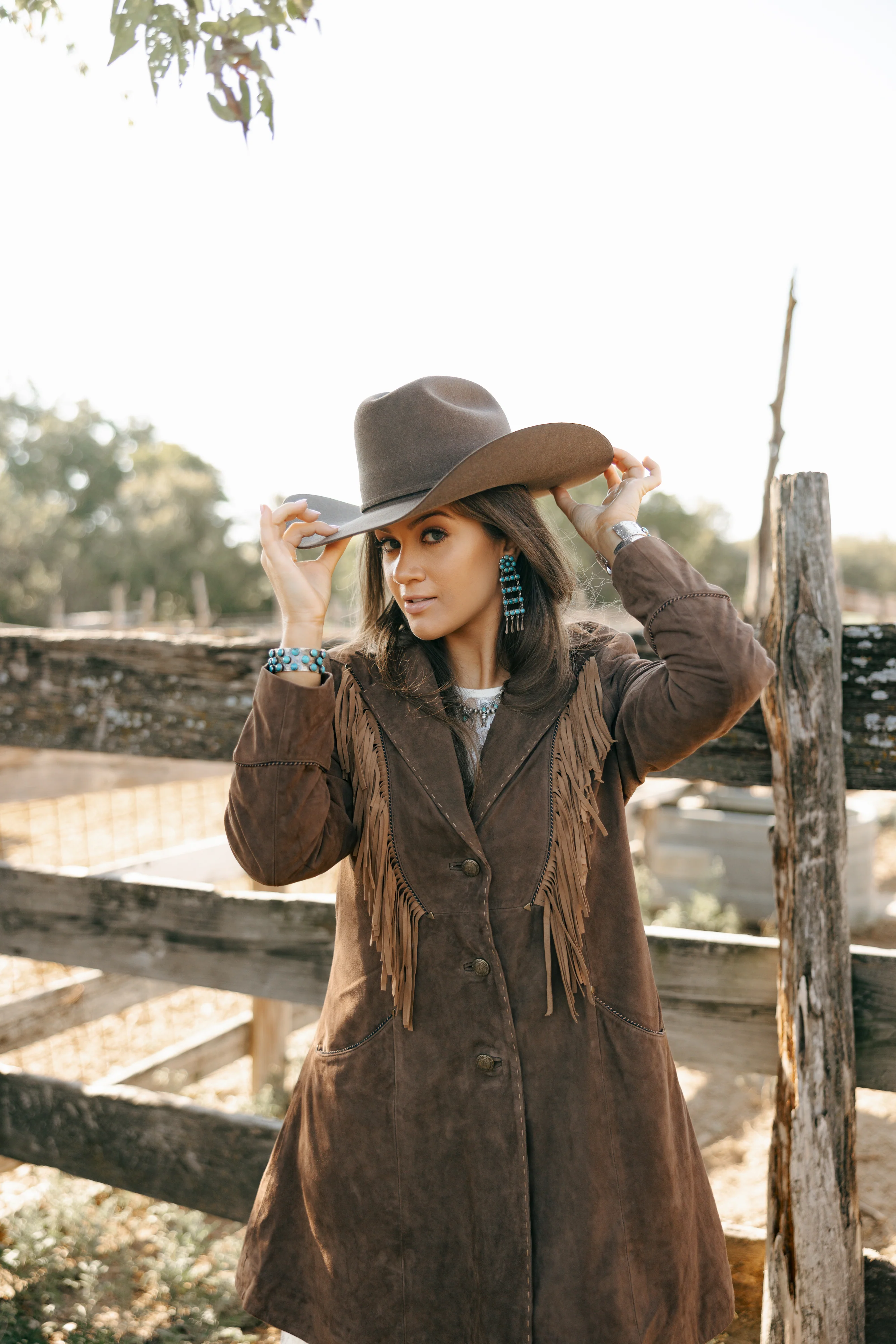 Scully Chocolate Fringe 3/4 Suede Jacket - Image 8