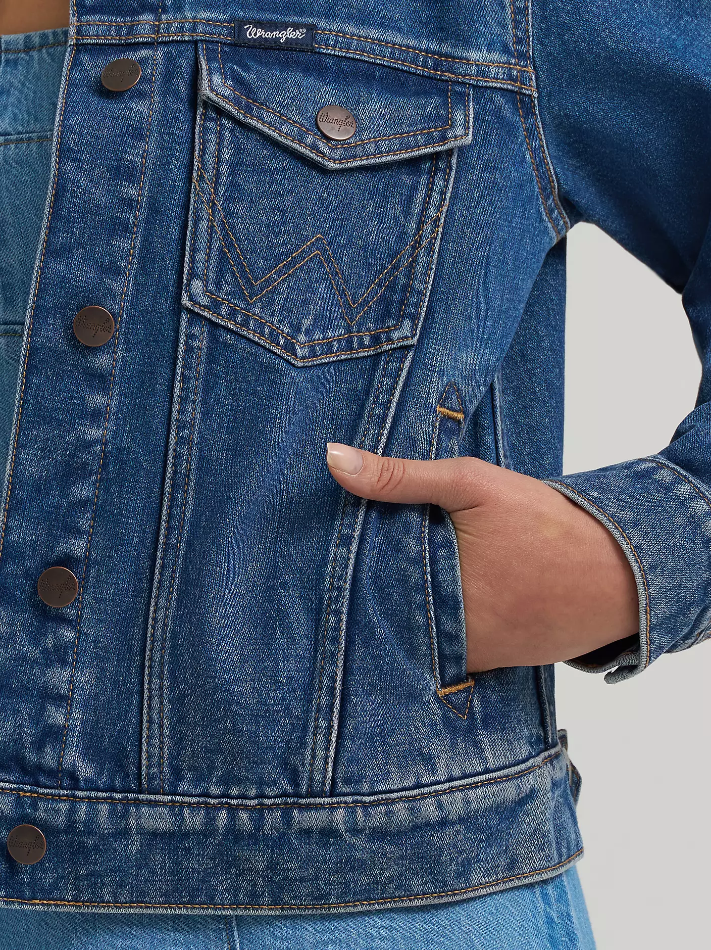 Wrangler Western Unlined Denim Jacket - Image 5