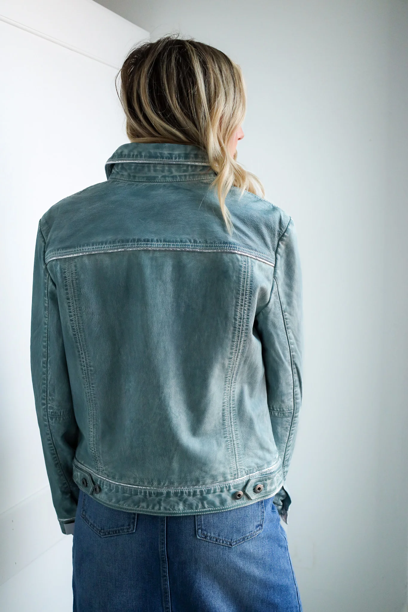 Scully Denim Leather Classic Jean Jacket - Image 9
