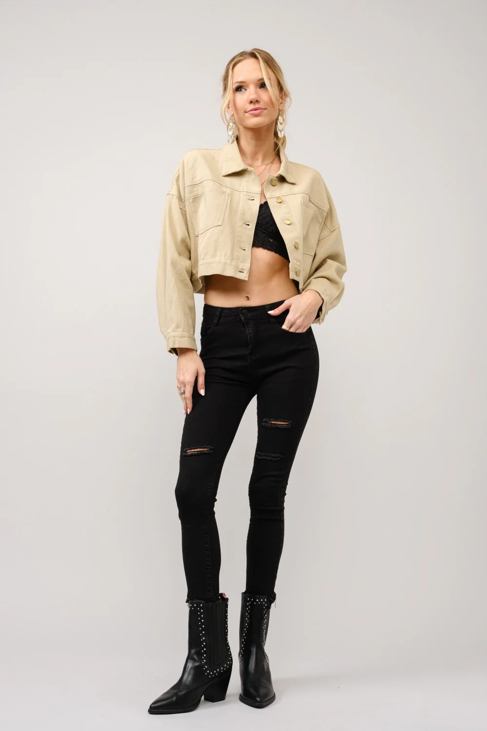 Blue B Long Live Cowgirls Patch Twill Denim Jacket - Image 3