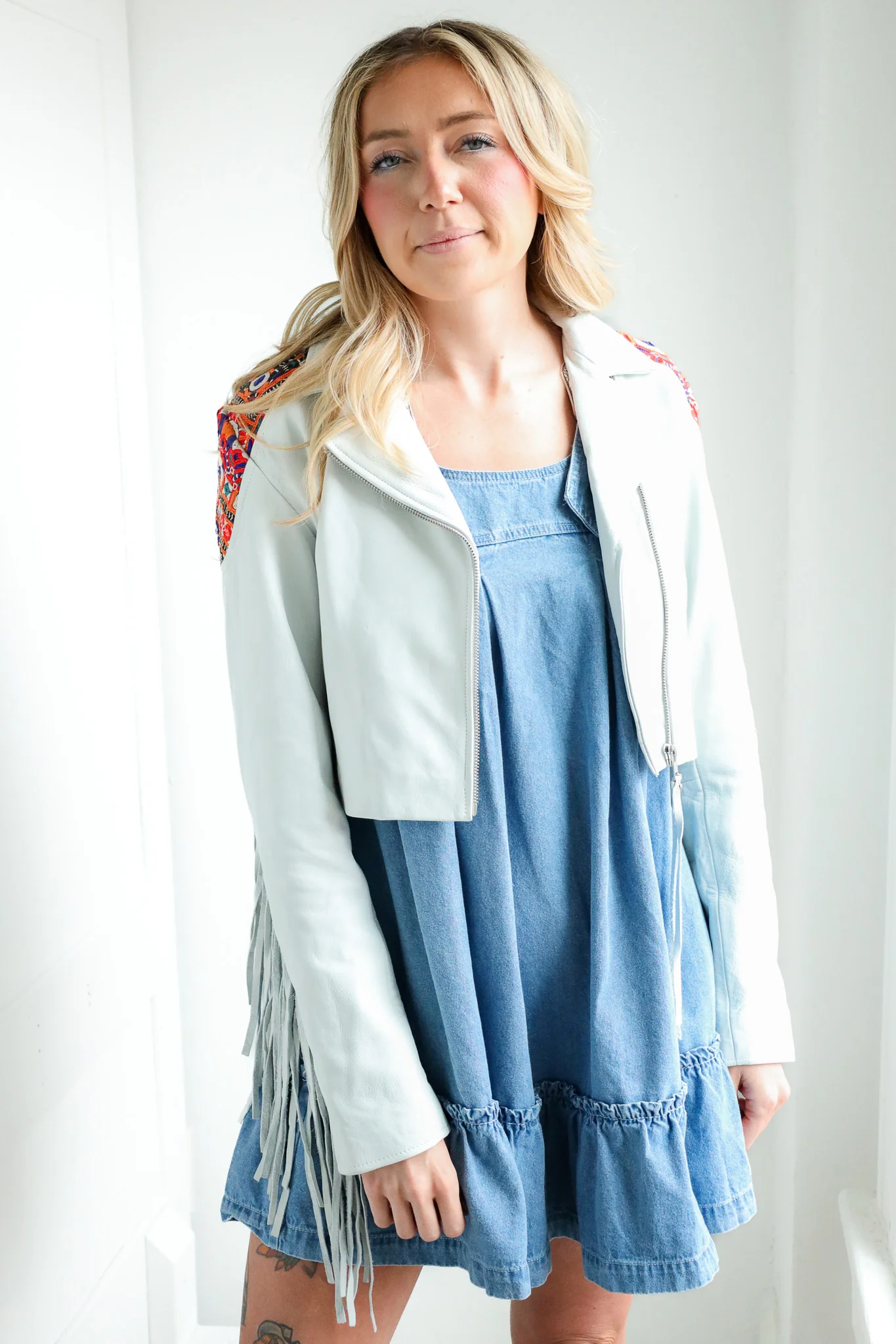 Hannah Maed Levy Rambler Leather Moto - Image 9