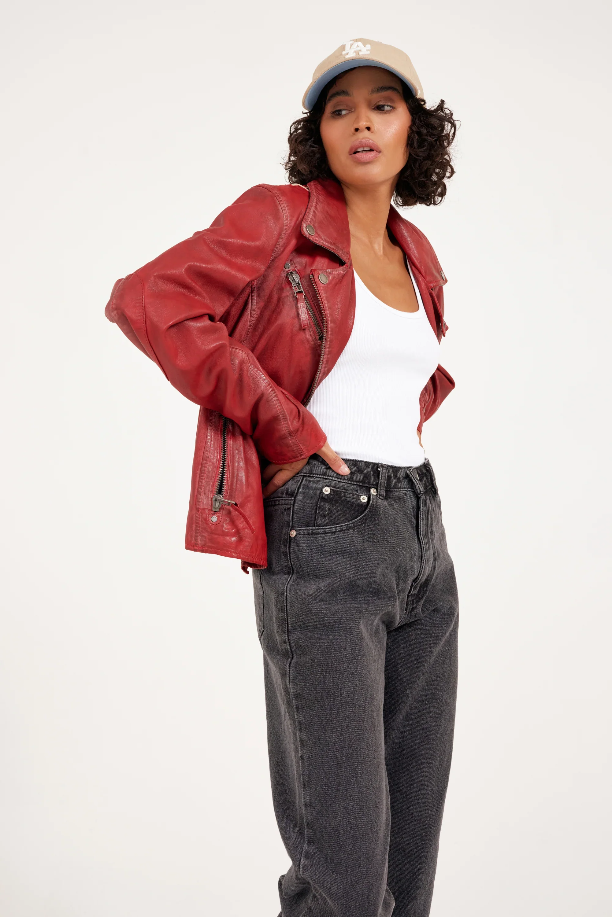MAURITIUS WOMEN'S CHRISTY STAR WITH BUCKLES JACKET- RED - Image 3