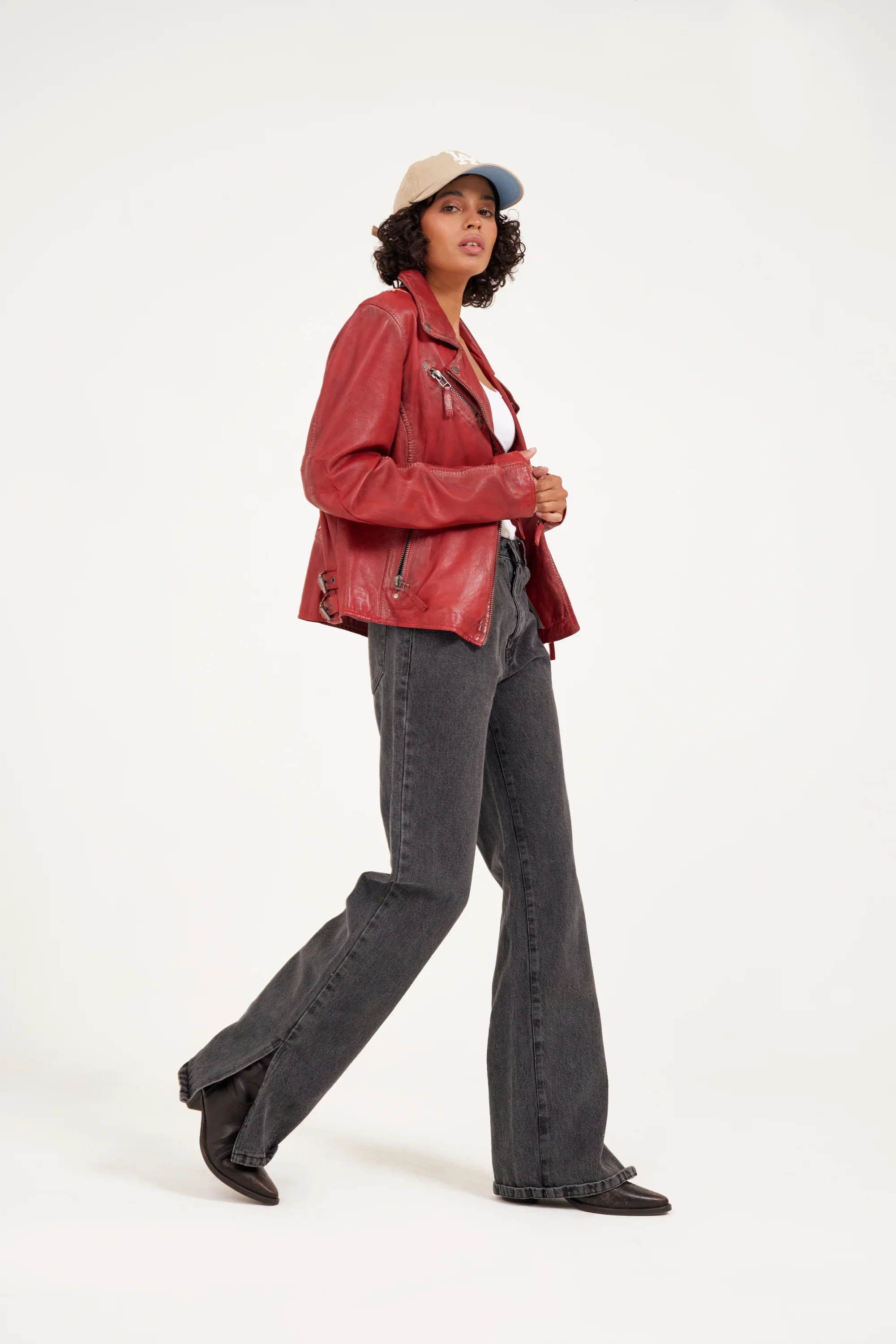 MAURITIUS WOMEN'S CHRISTY STAR WITH BUCKLES JACKET- RED - Image 6