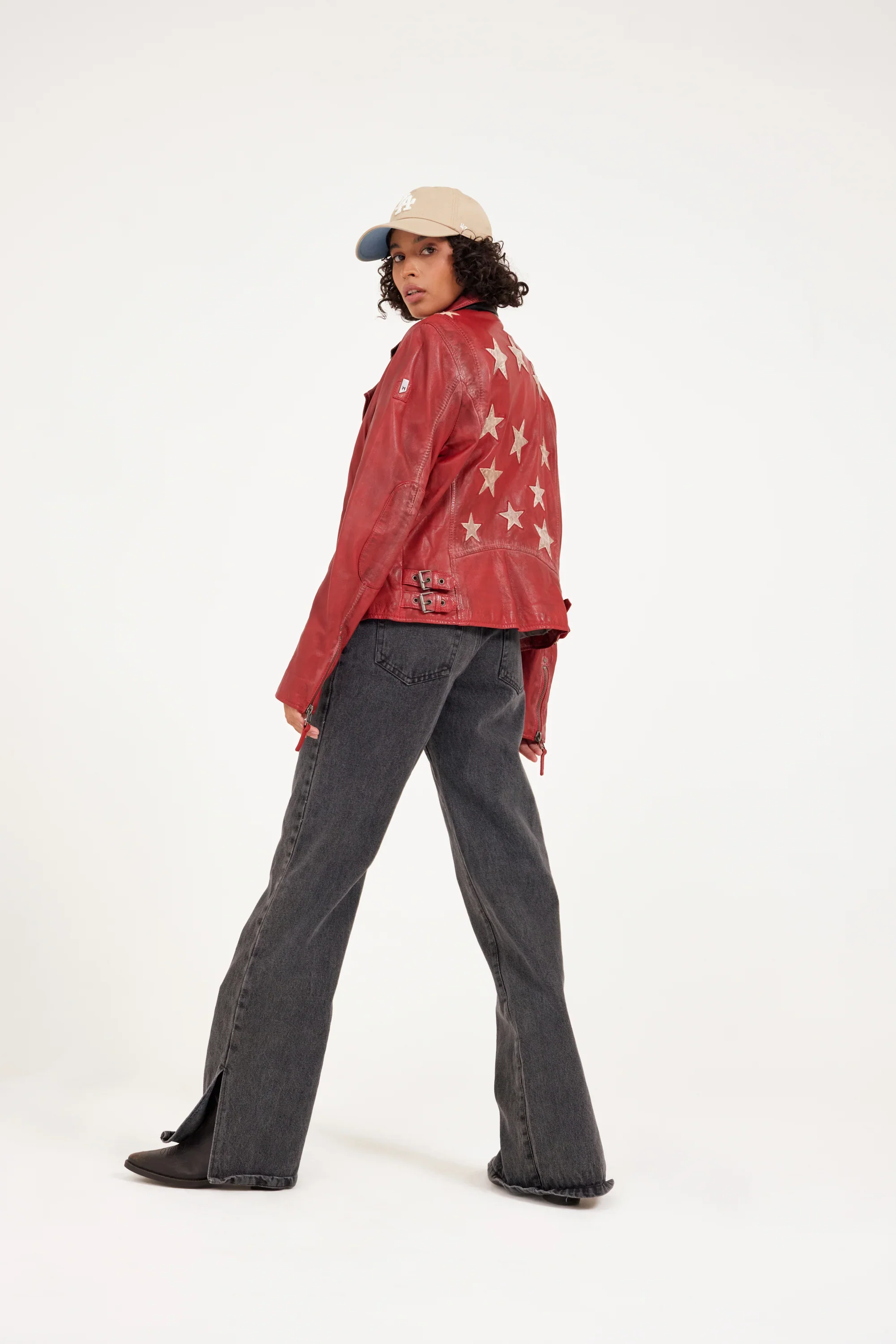 MAURITIUS WOMEN'S CHRISTY STAR WITH BUCKLES JACKET- RED - Image 7