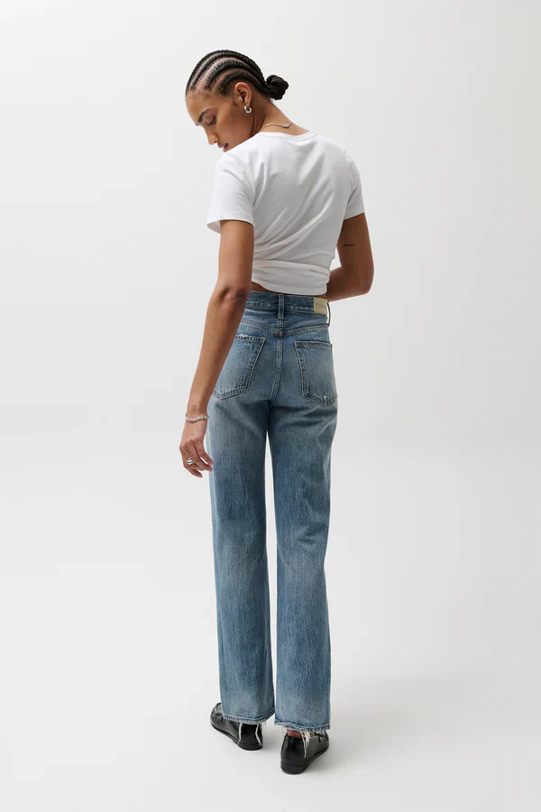 Pistola Cassie Super High Rise Straight Jean - Serpentine Vintage - Image 3