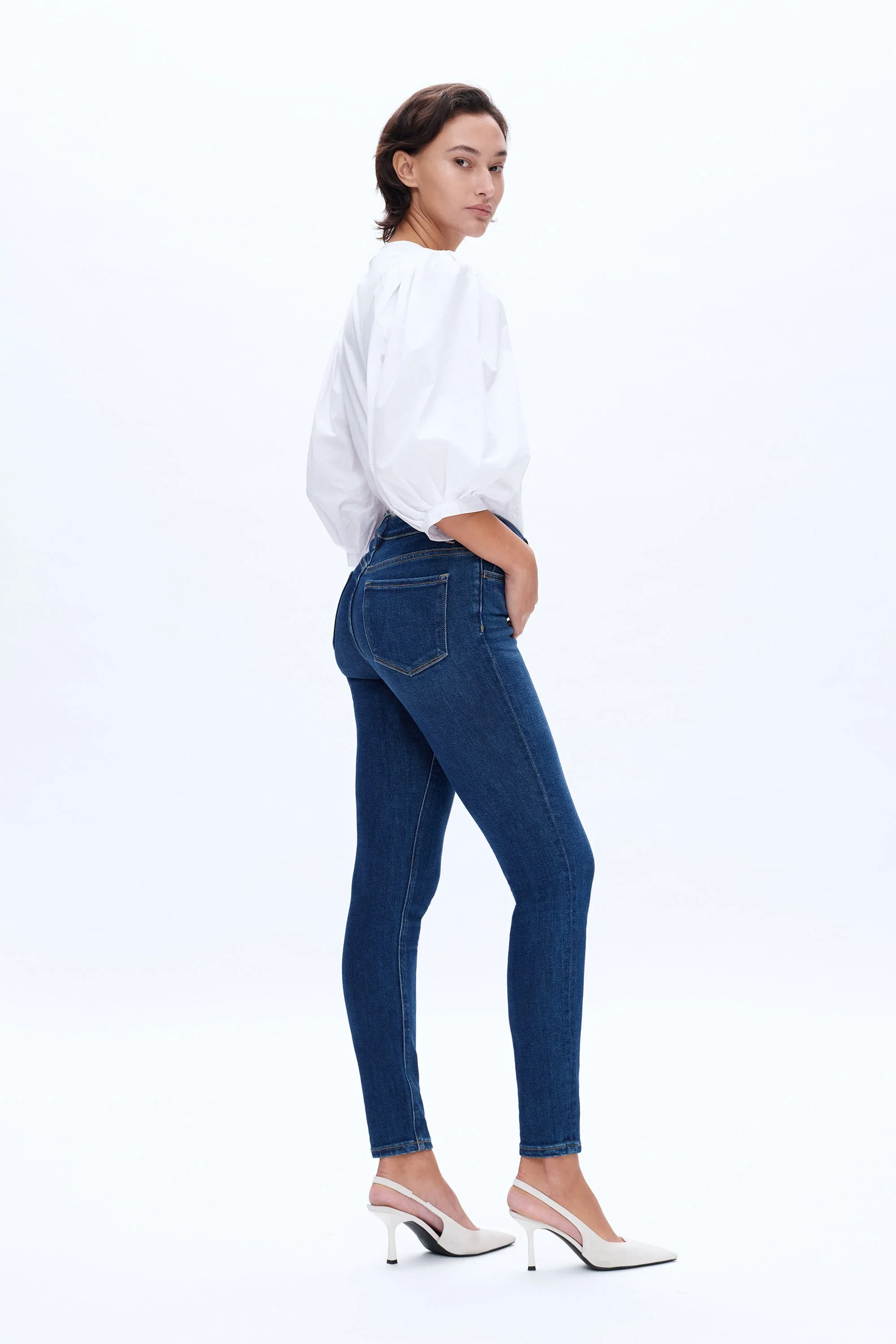 Emily Mid Rise Skinny Denim Jeans - Image 5