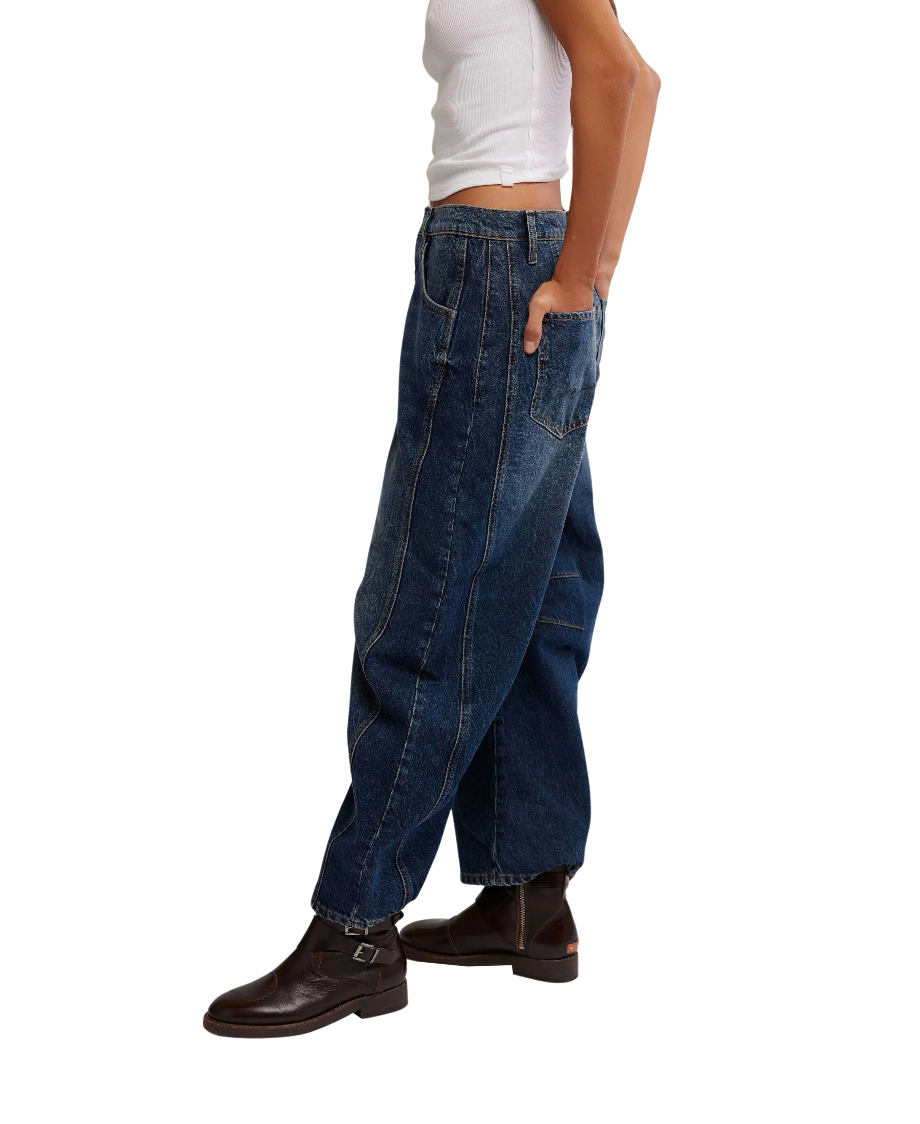We The Free Good Luck Mid-Rise Barrel Jeans - Image 3