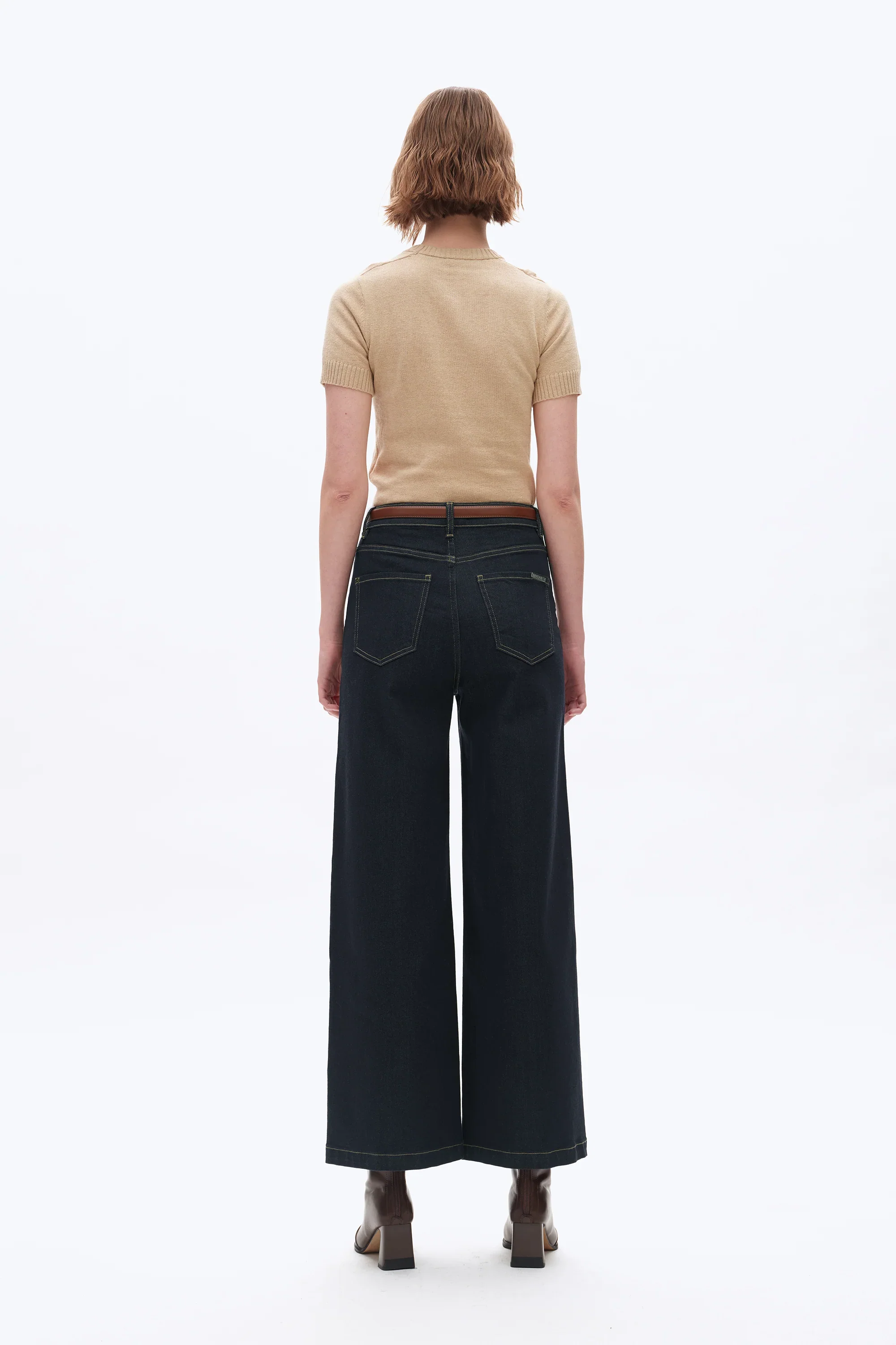 Bayeas Raw Denim Wide Leg Jeans - Image 3