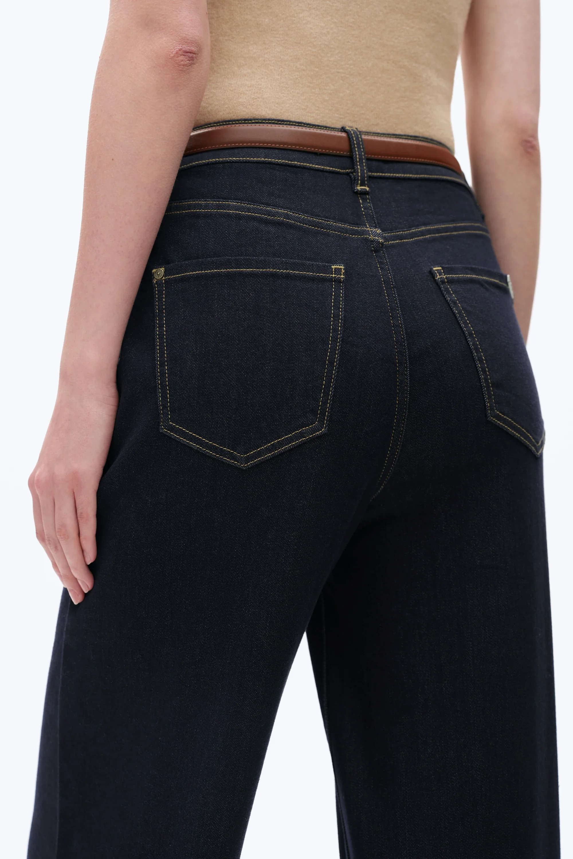 Bayeas Raw Denim Wide Leg Jeans - Image 5