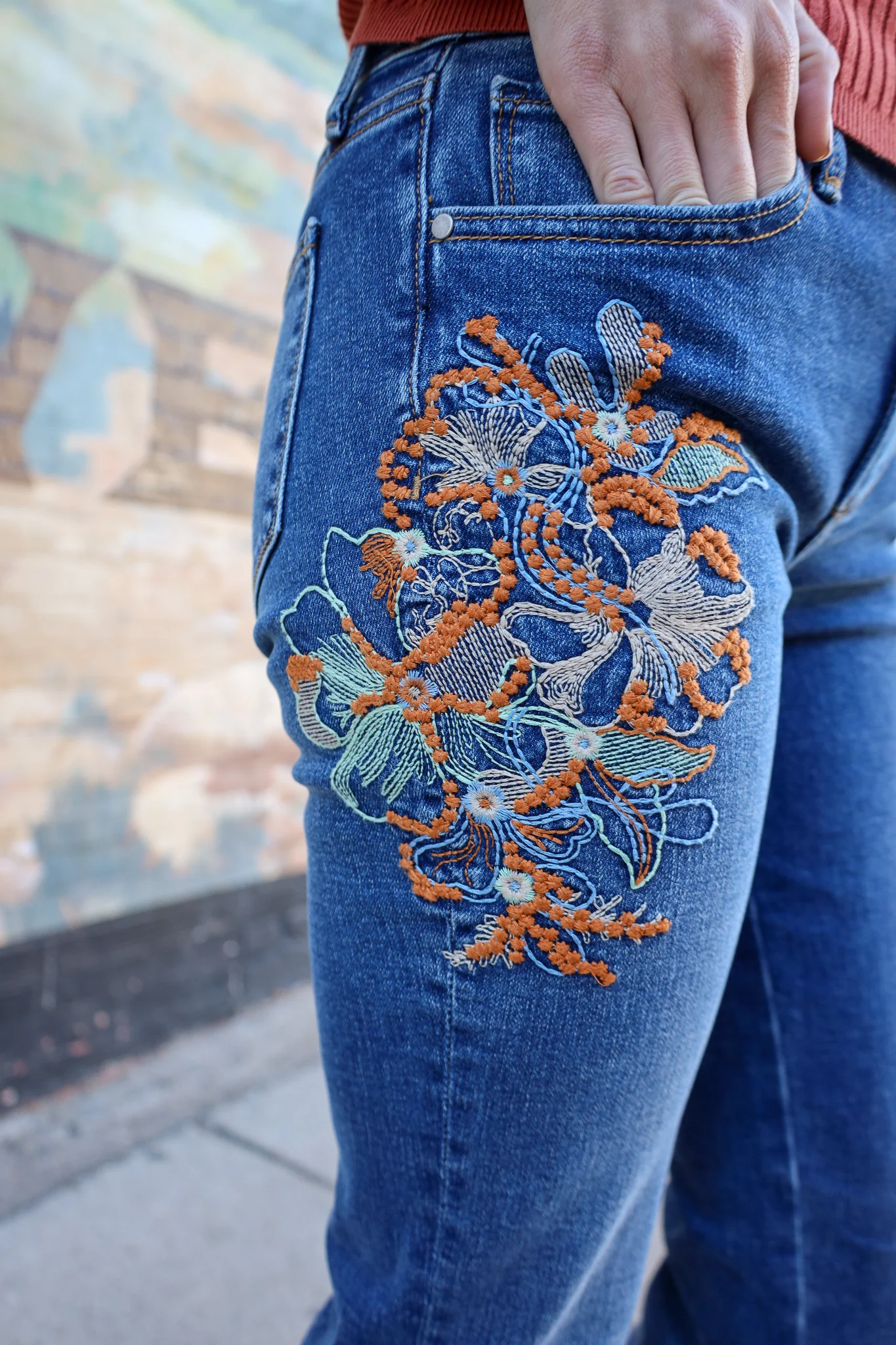 Driftwood Kelly 3D Floral Jean - Image 3