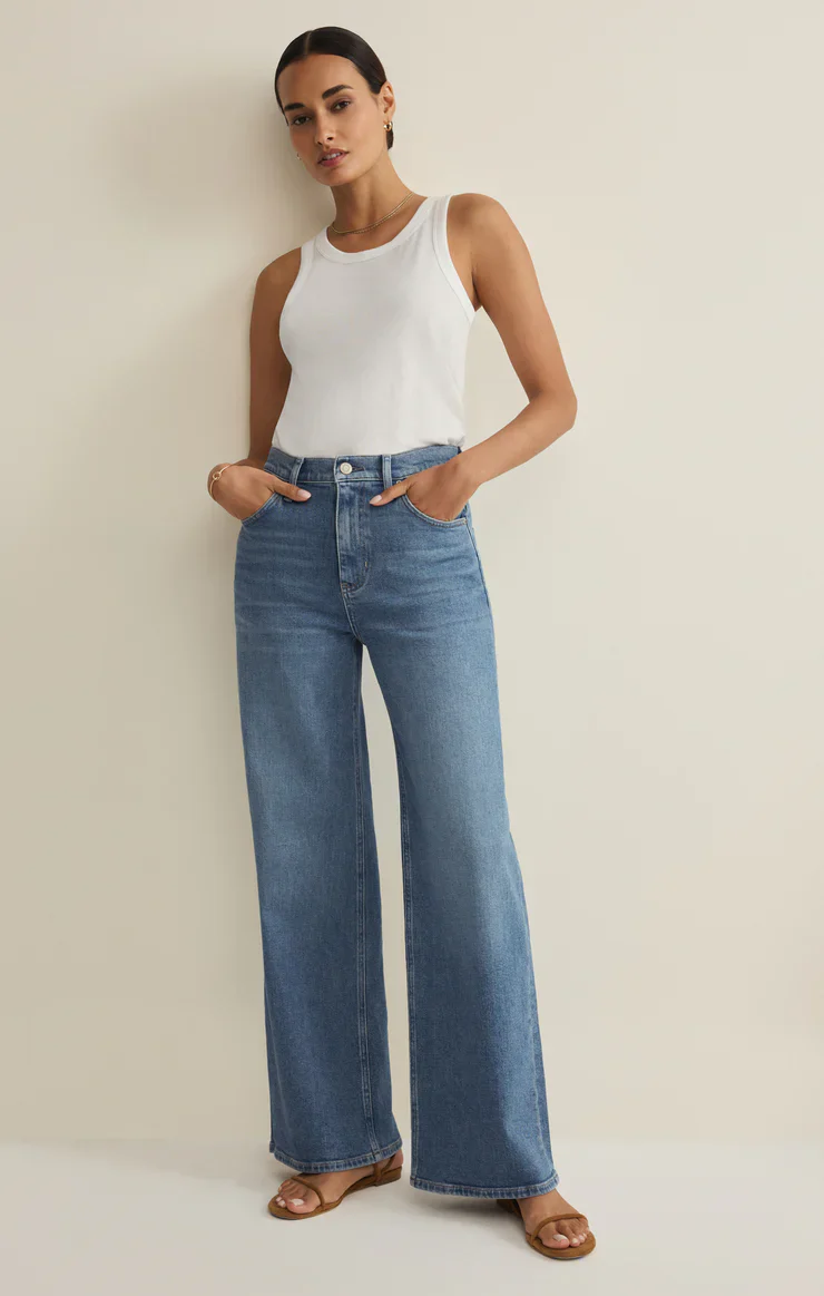 Z Supply Nova High Rise Wide Leg Denim Pant - Image 3