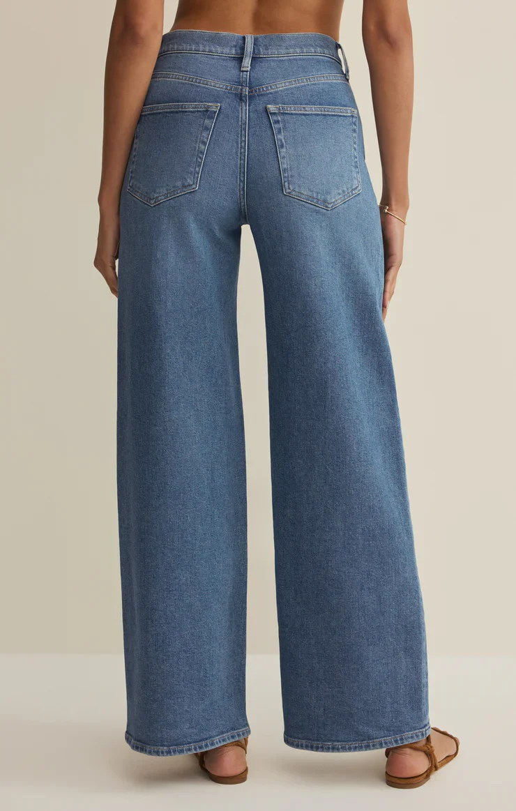 Z Supply Nova High Rise Wide Leg Denim Pant - Image 4