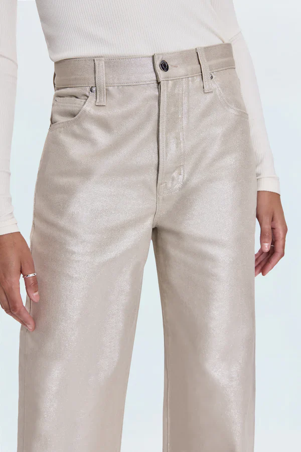 Pistola Tate High Rise Bowed Wide Leg Jean - Champagne Luster - Image 2
