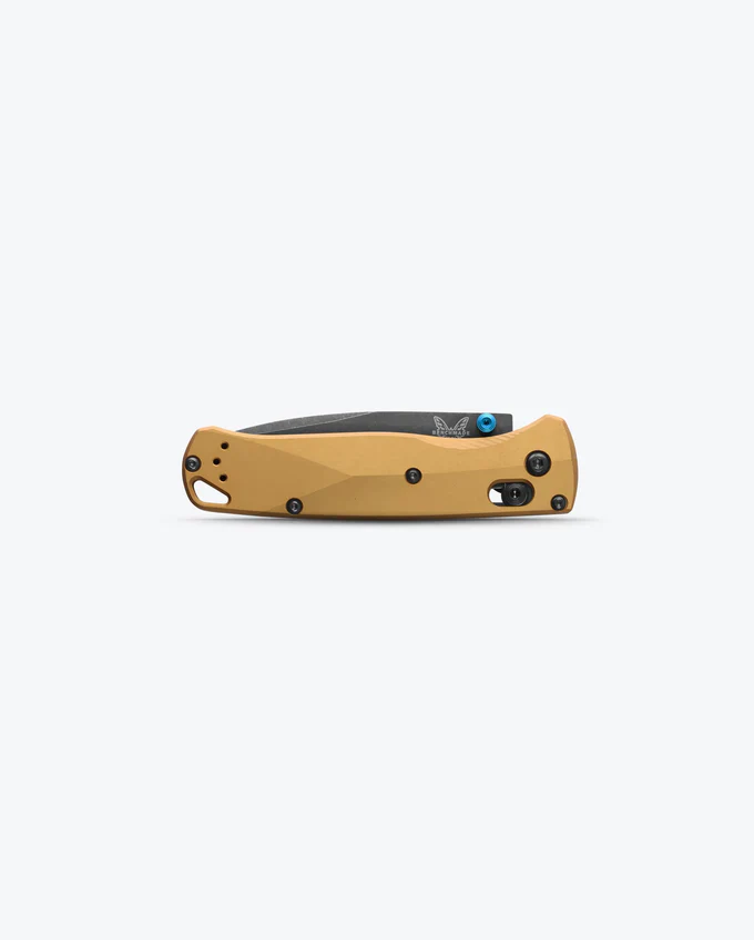 Benchmade Bugout AXIS Lock Knife Burnt Brass Aluminum - Image 2