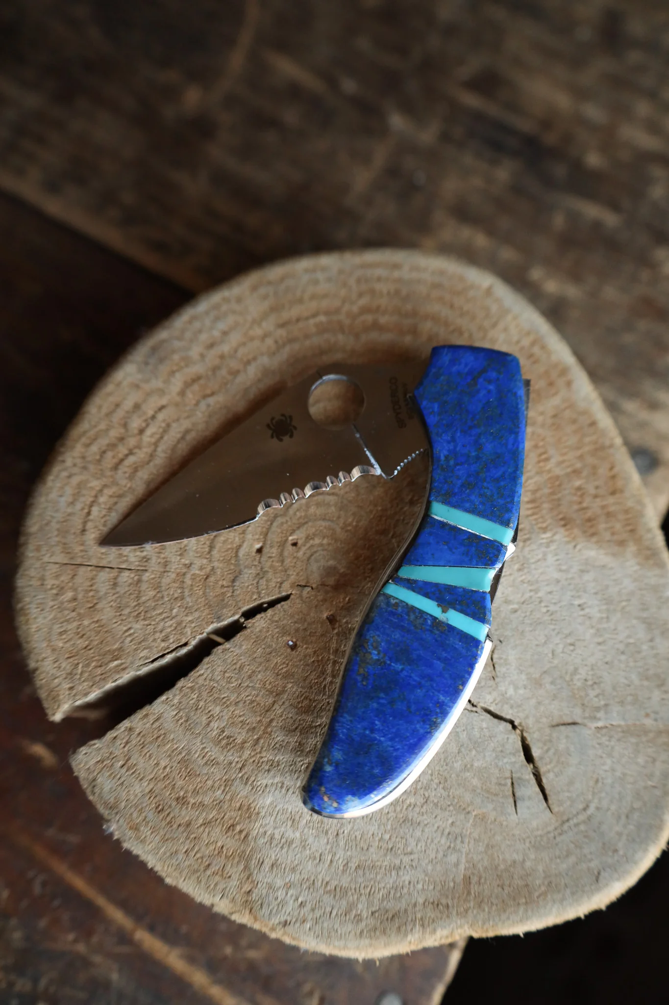 Lapis And Sleeping Beauty Turquoise Knife - Image 3