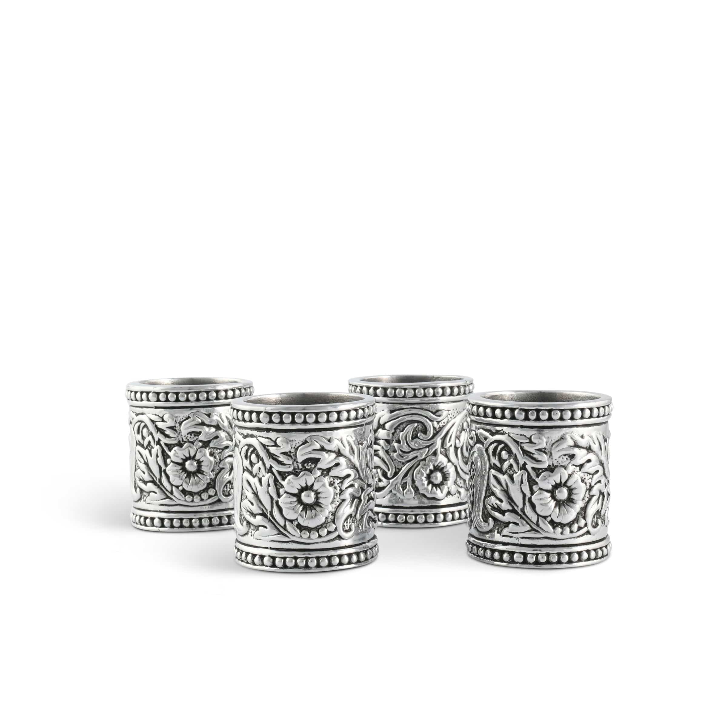 ARTHUR COURT CONCHO PATTERN NAPKIN RINGS SET OF 4 - Image 3