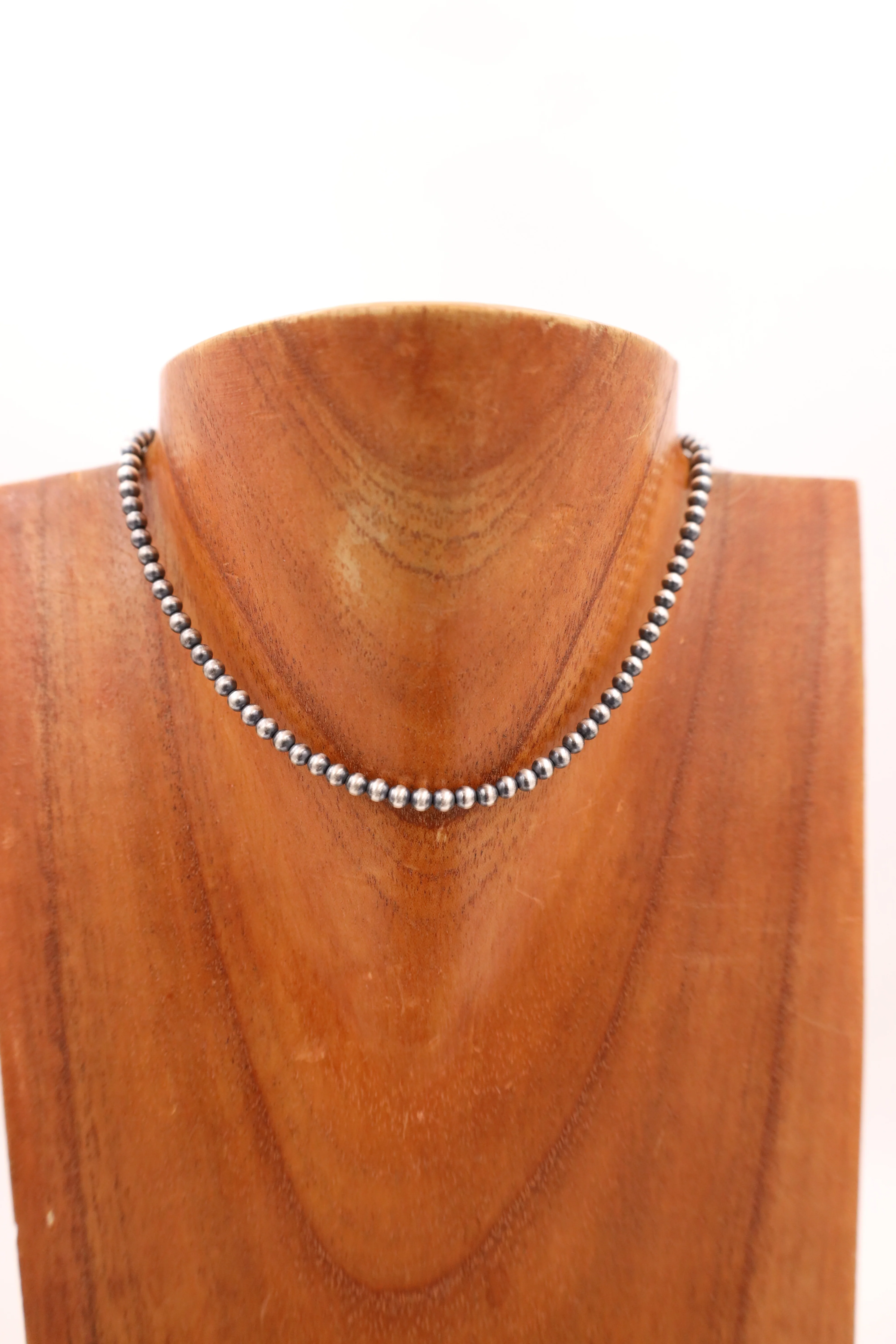 Sterling Silver Navajo Pearl 14" 4MM Necklace