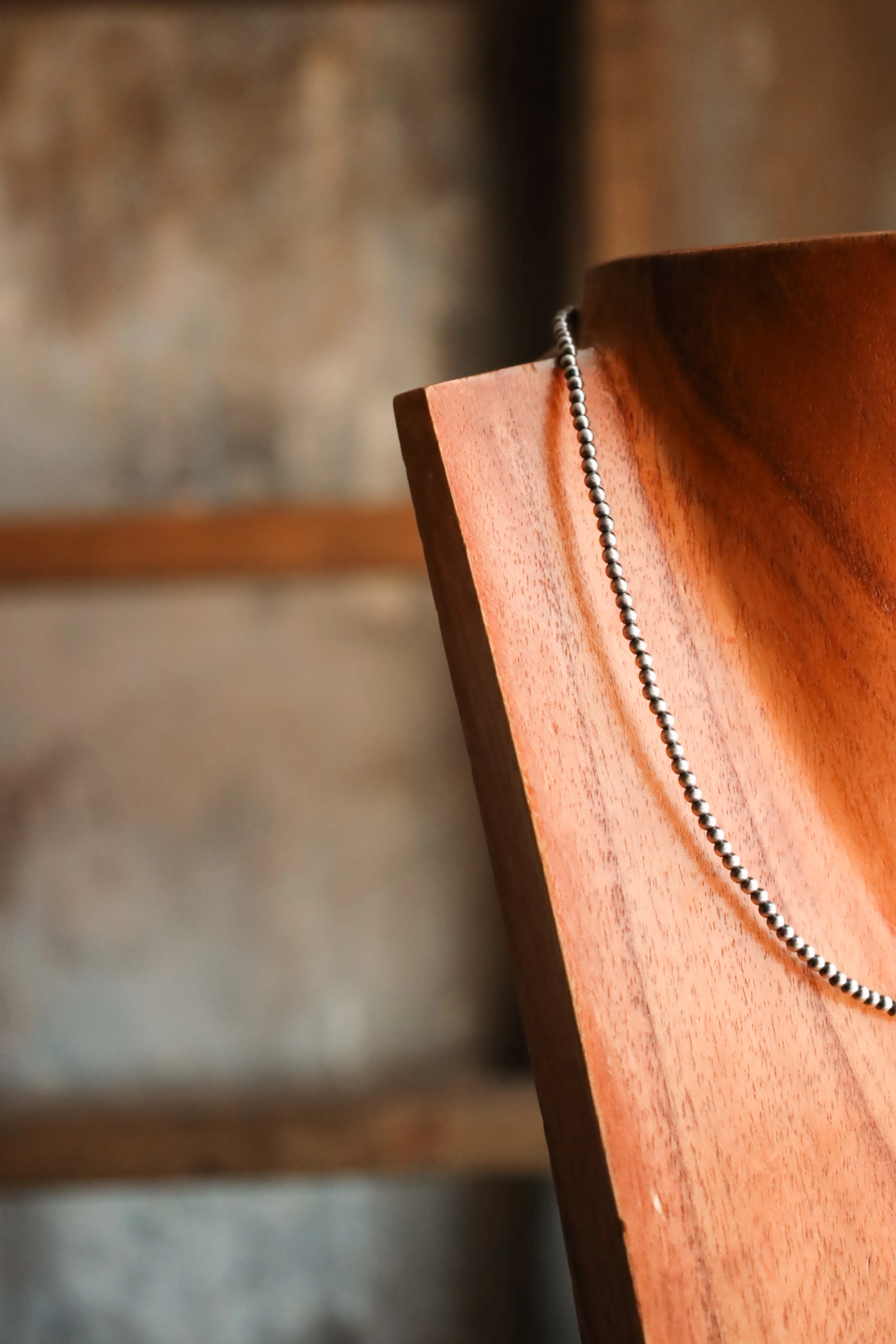 Sterling Silver Navajo Pearl 18" 3MM Necklace - Image 3