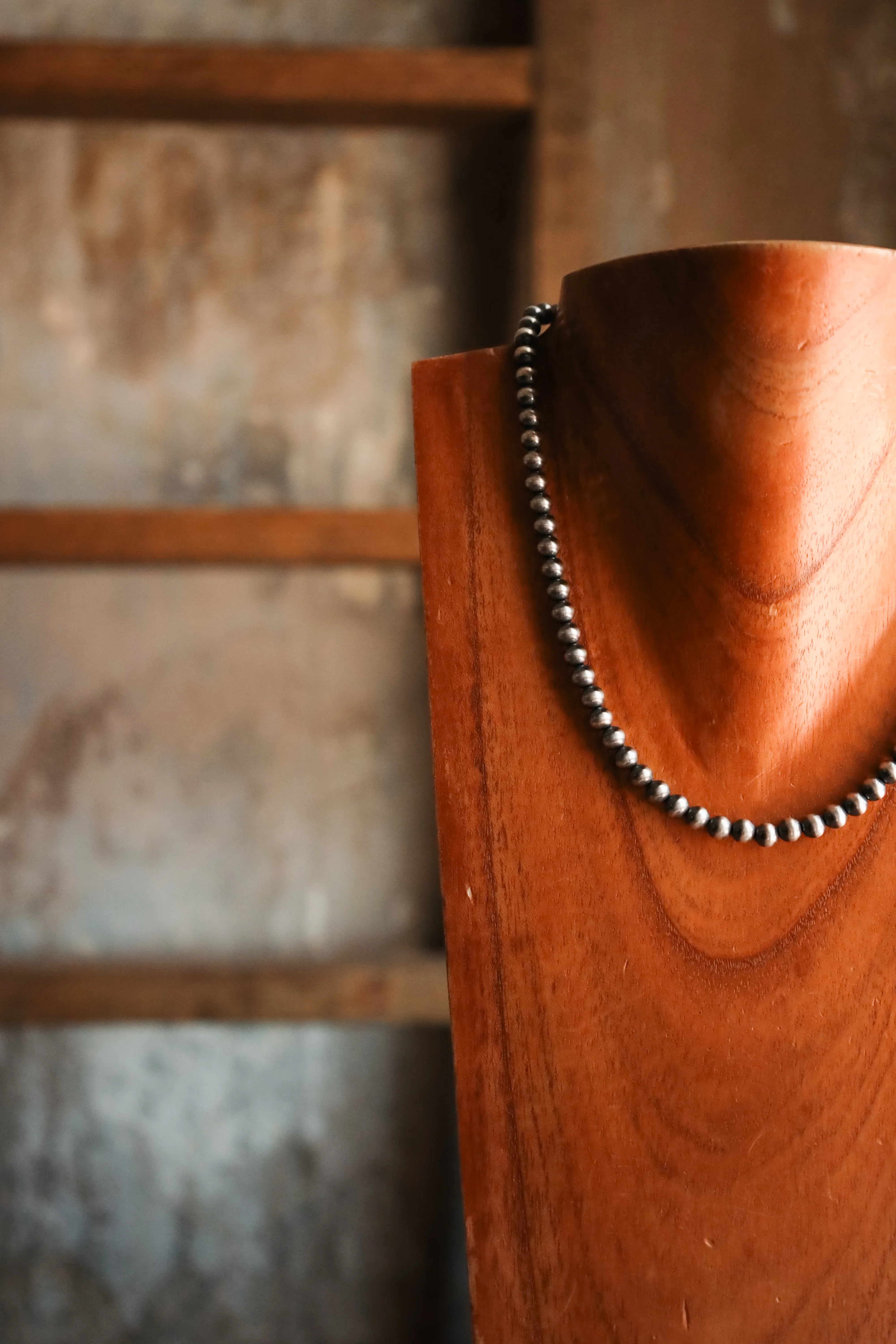 Sterling Silver Navajo Pearl 18" 6MM Necklace - Image 8