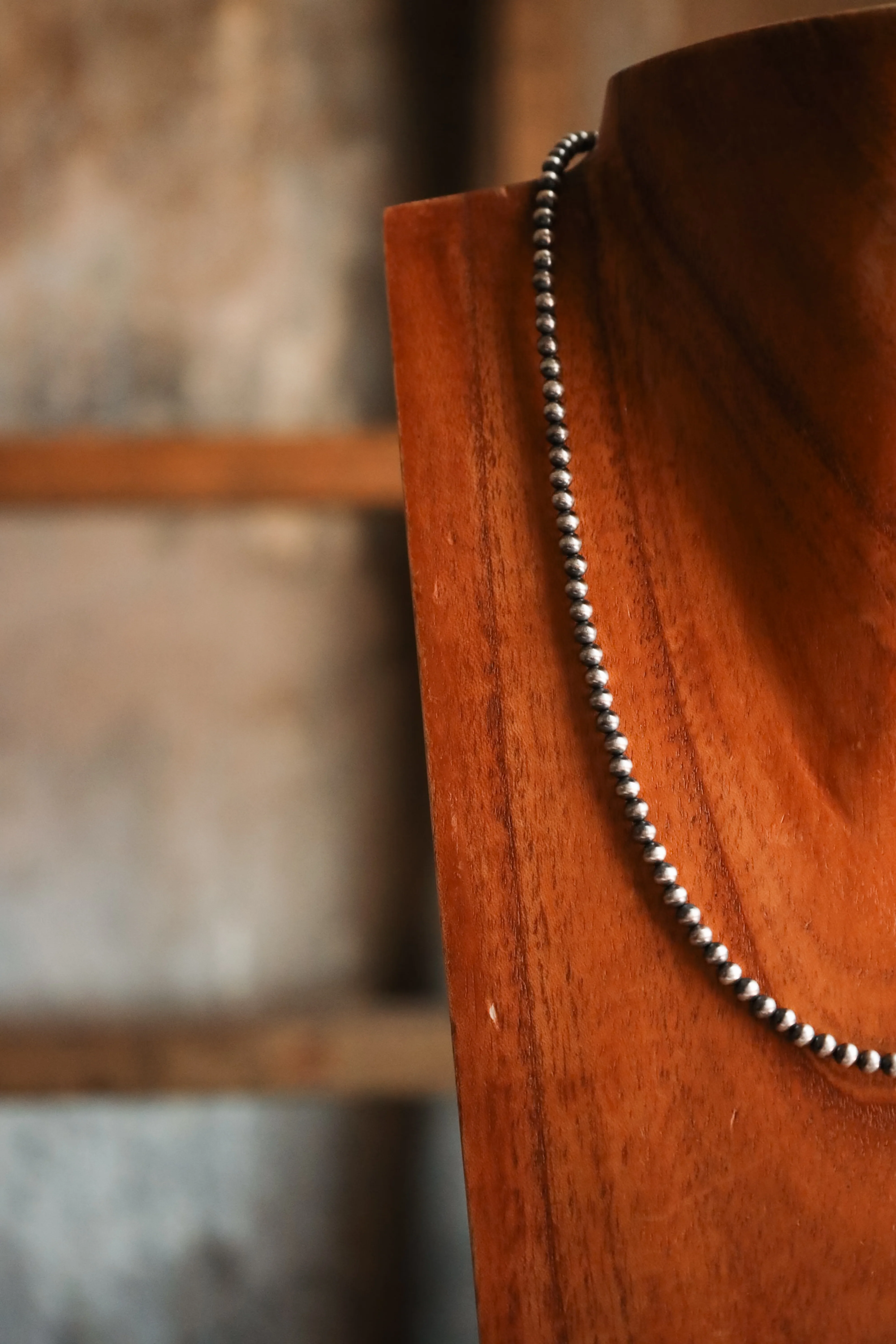 Sterling Silver Navajo Pearl 20" 4MM Necklace - Image 2
