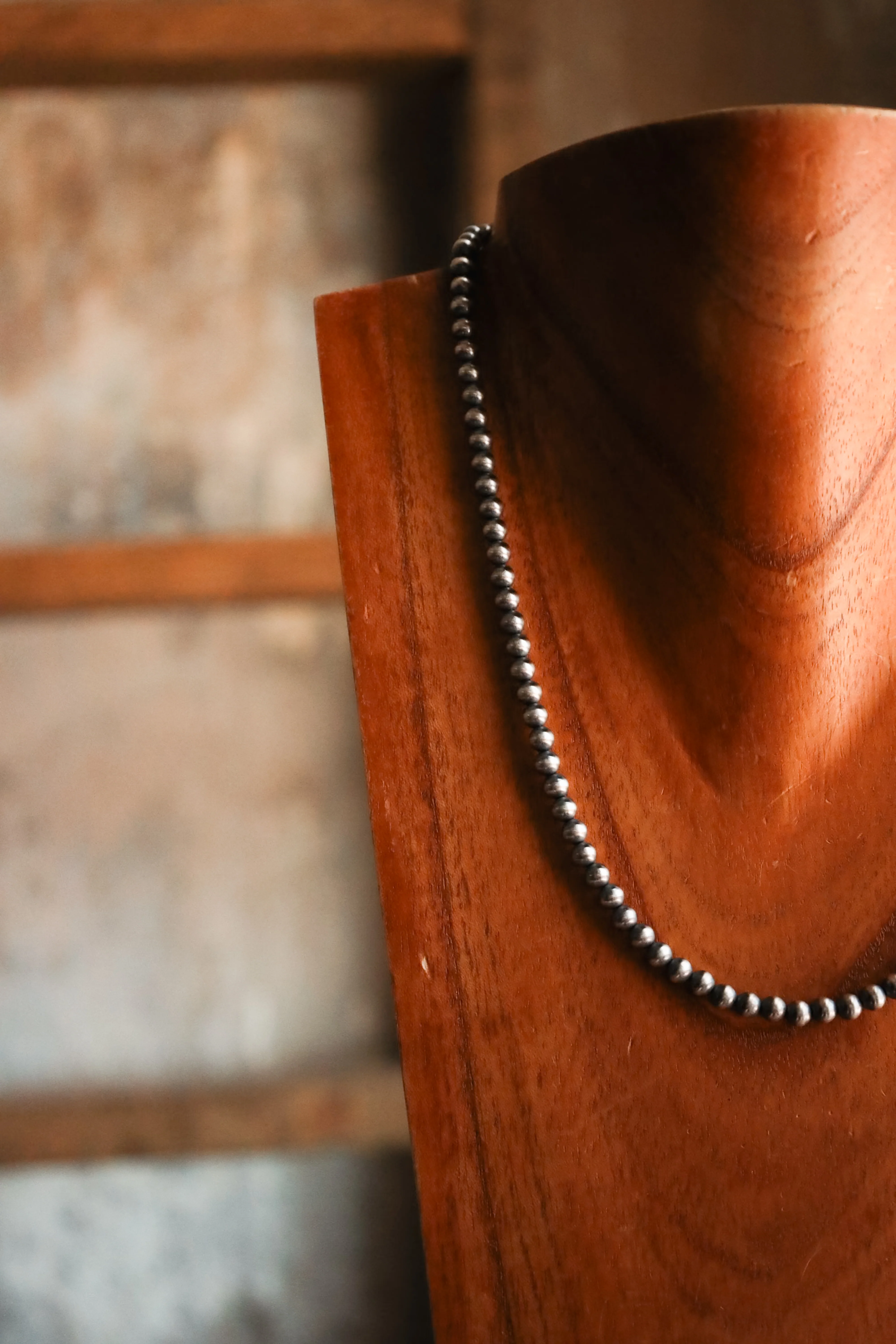 Sterling Silver Navajo Pearl 20" 5MM Necklace - Image 6