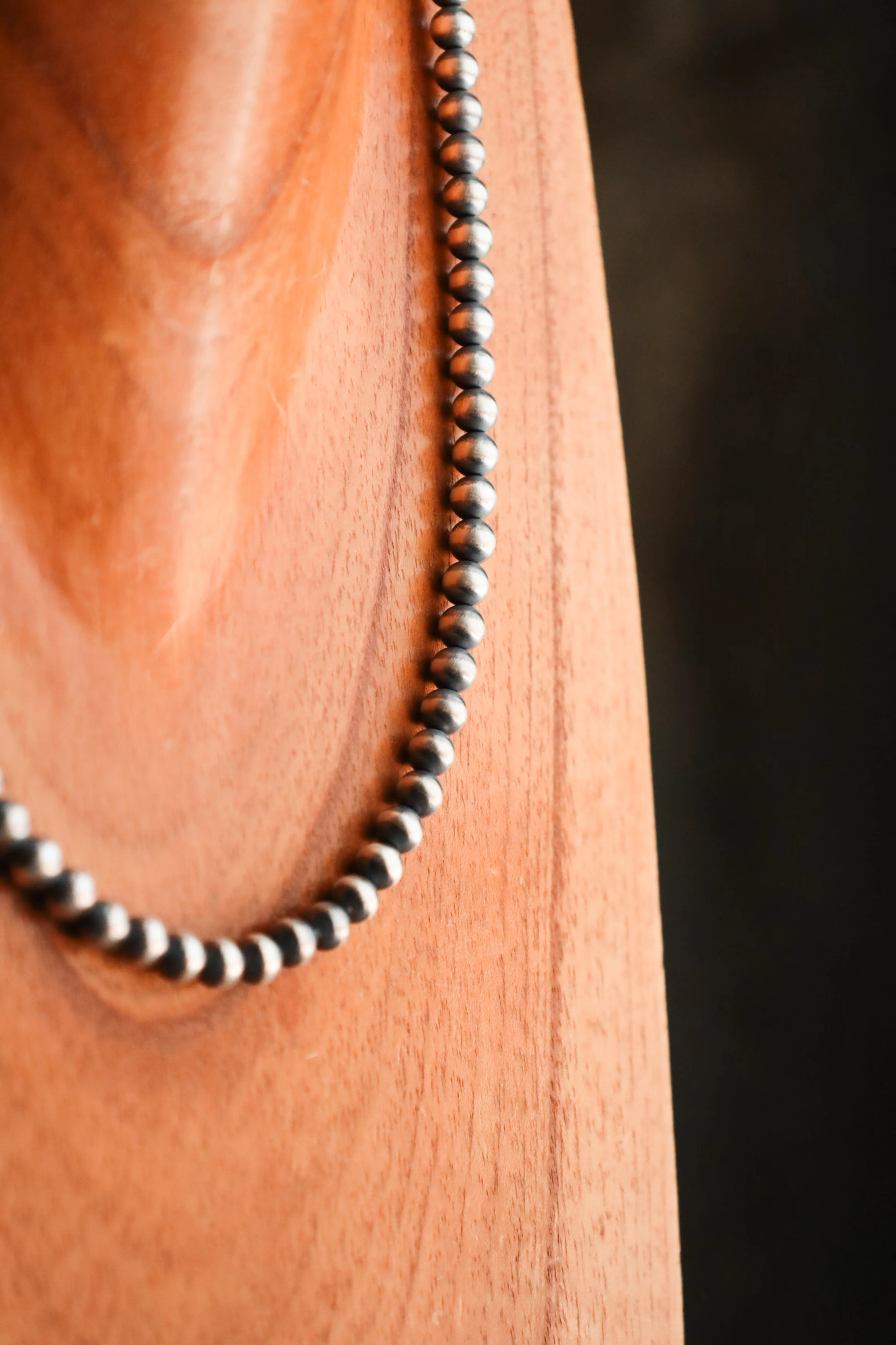 Sterling Silver Navajo Pearl 20" 6MM Necklace - Image 3