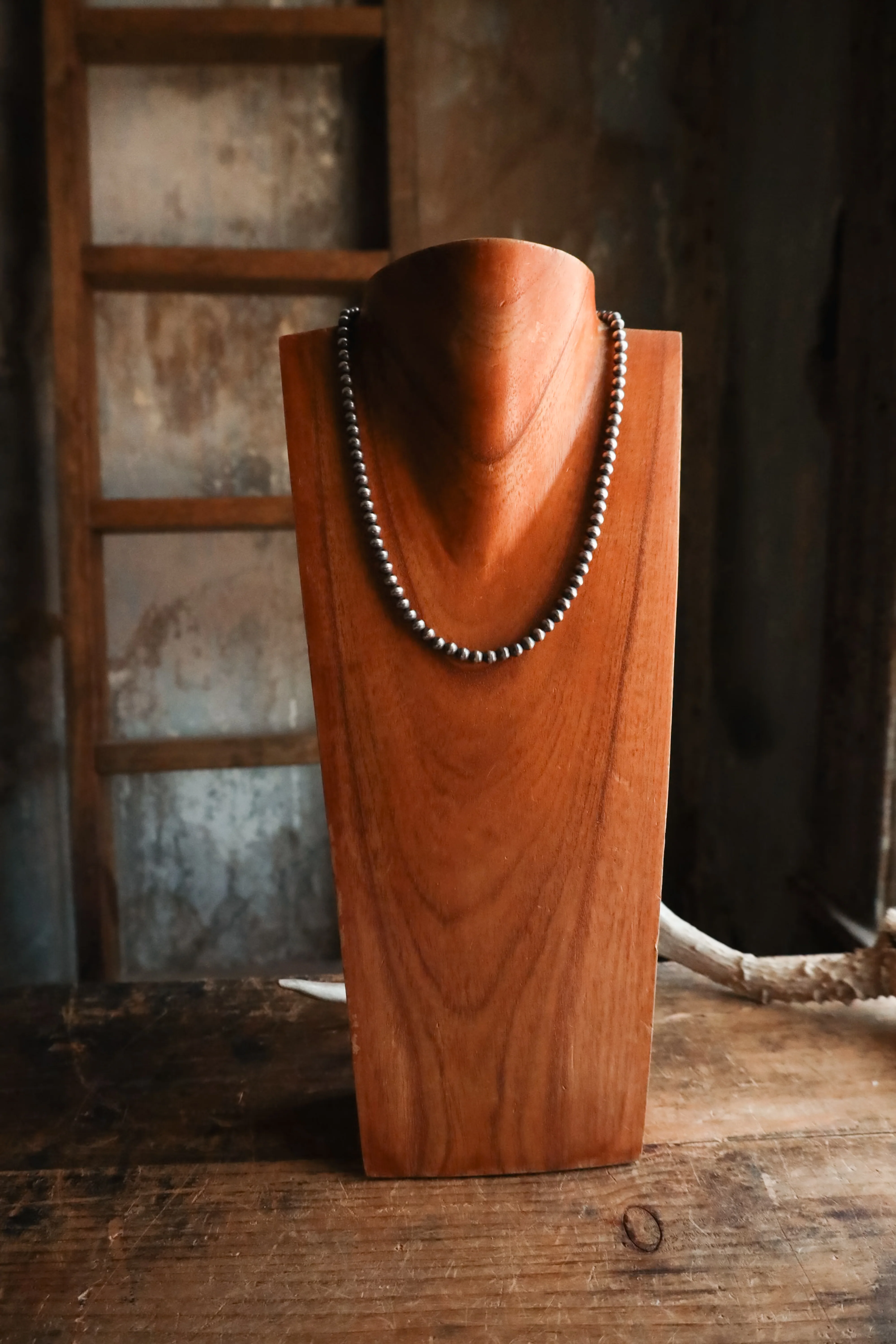 Sterling Silver Navajo Pearl 20" 6MM Necklace - Image 4