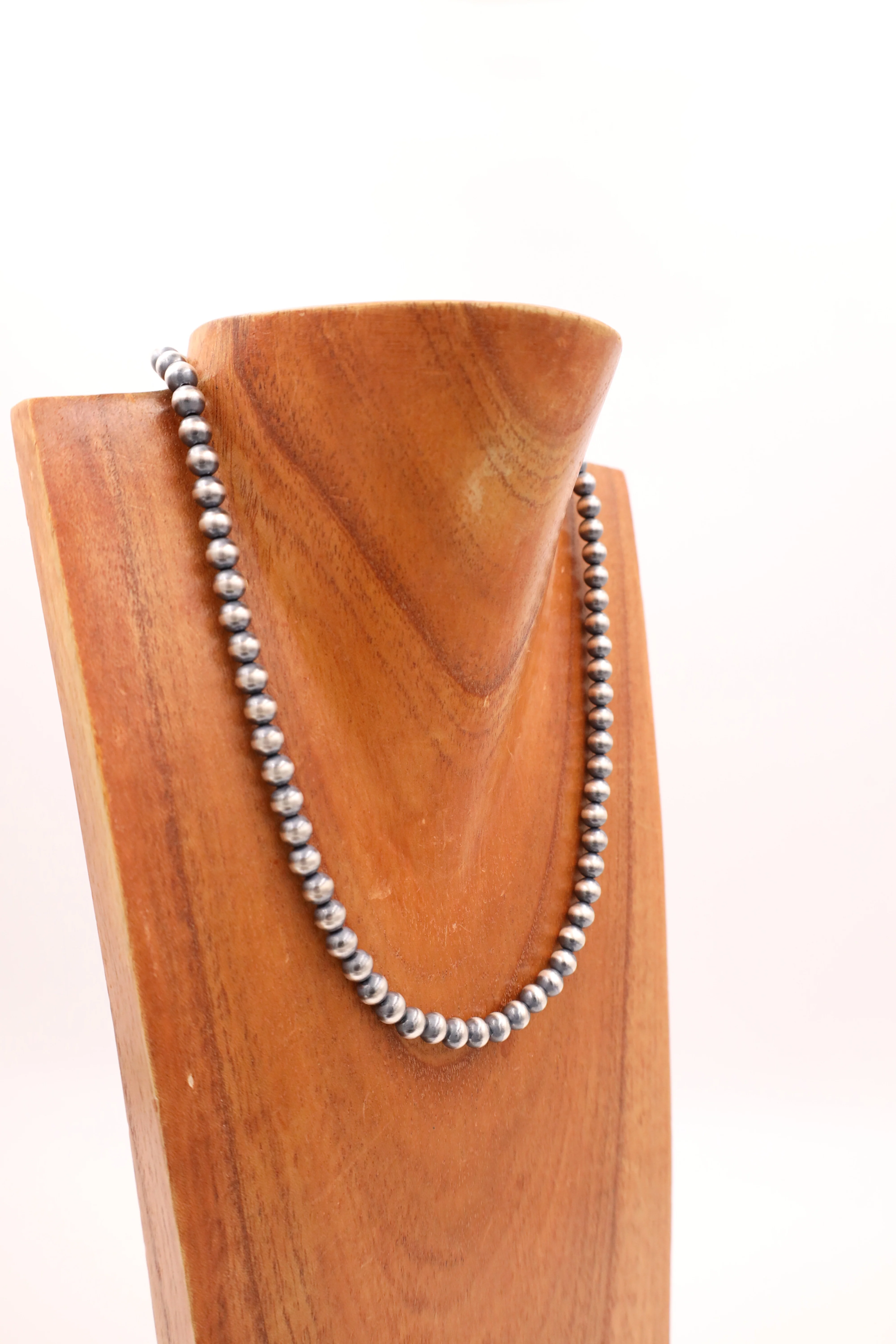 Sterling Silver Navajo Pearl 20" 7MM Necklace - Image 2