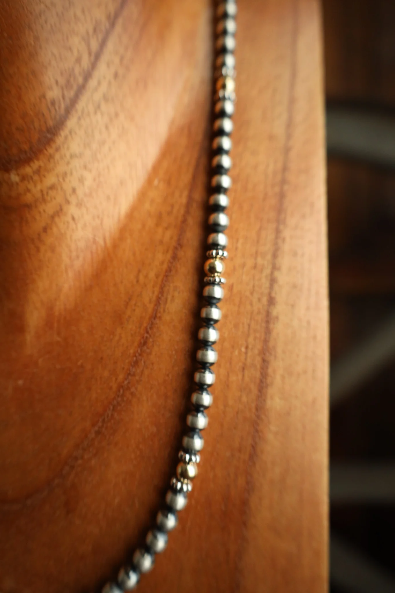 20" Gold Filled Beads Navajo Pearl Necklace - Image 3