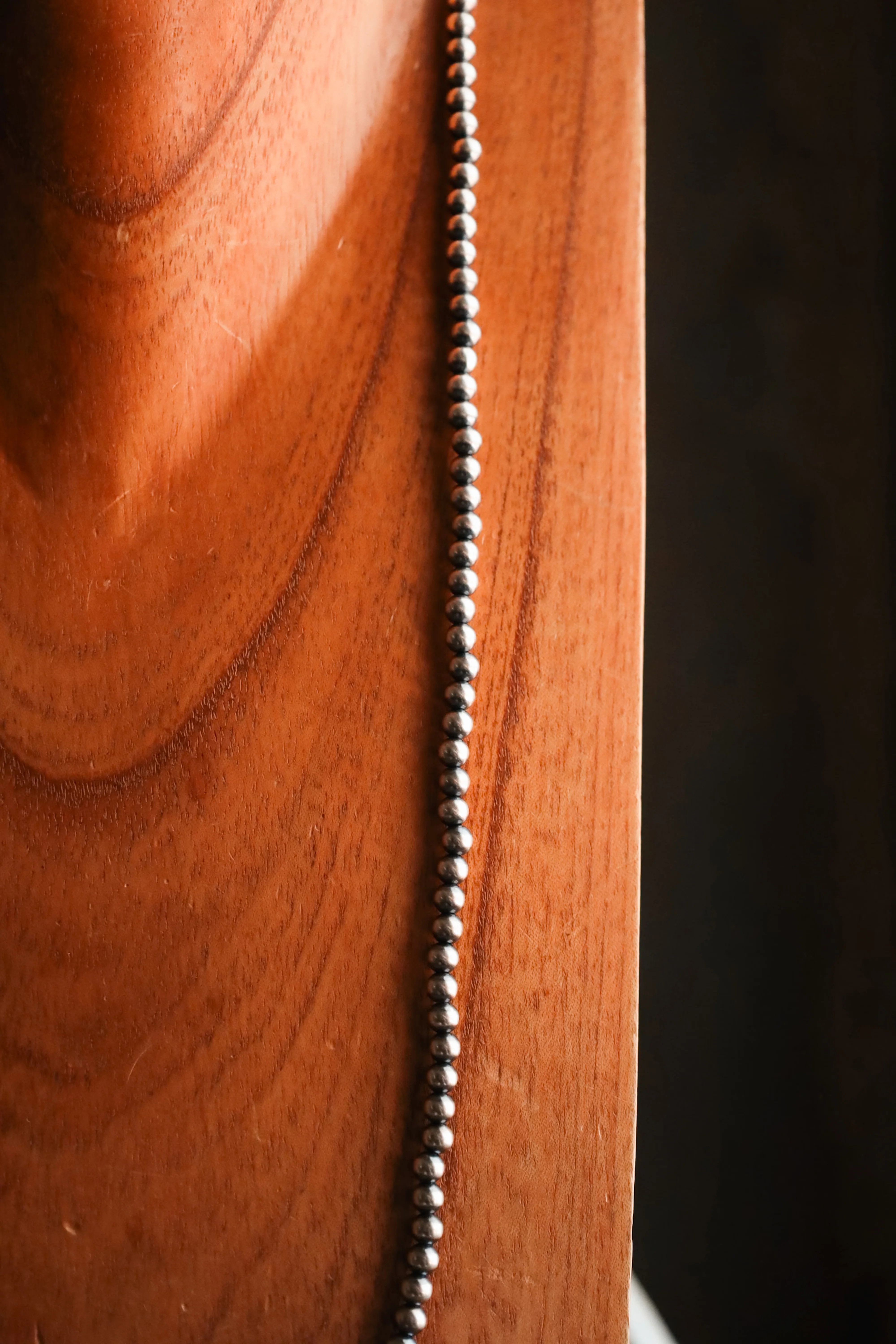 Sterling Silver Navajo Pearl 30" 5MM Necklace - Image 4