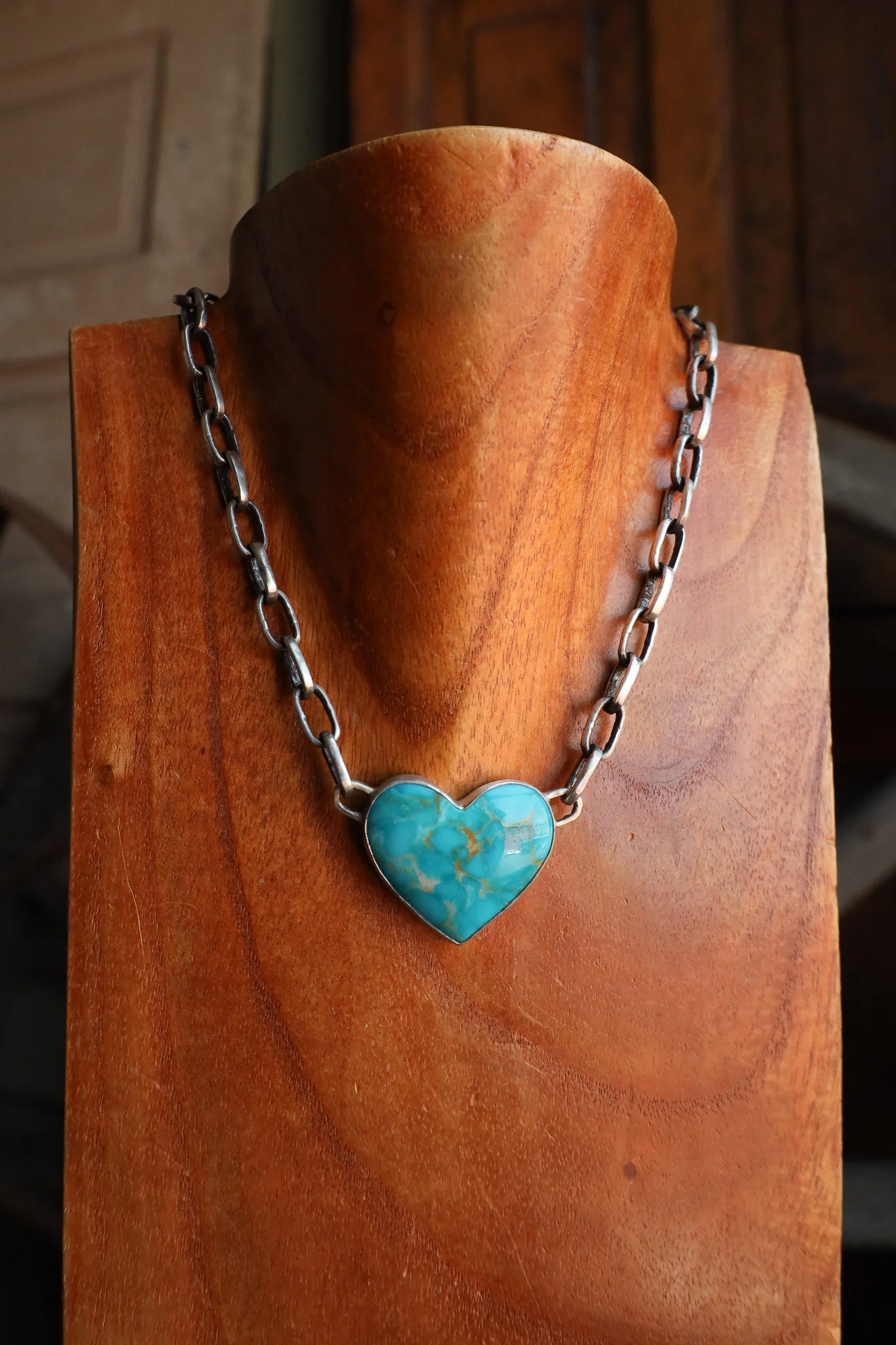 Love Tokens 50 Carat Kingman Heart Sterling Silver Chain Necklace