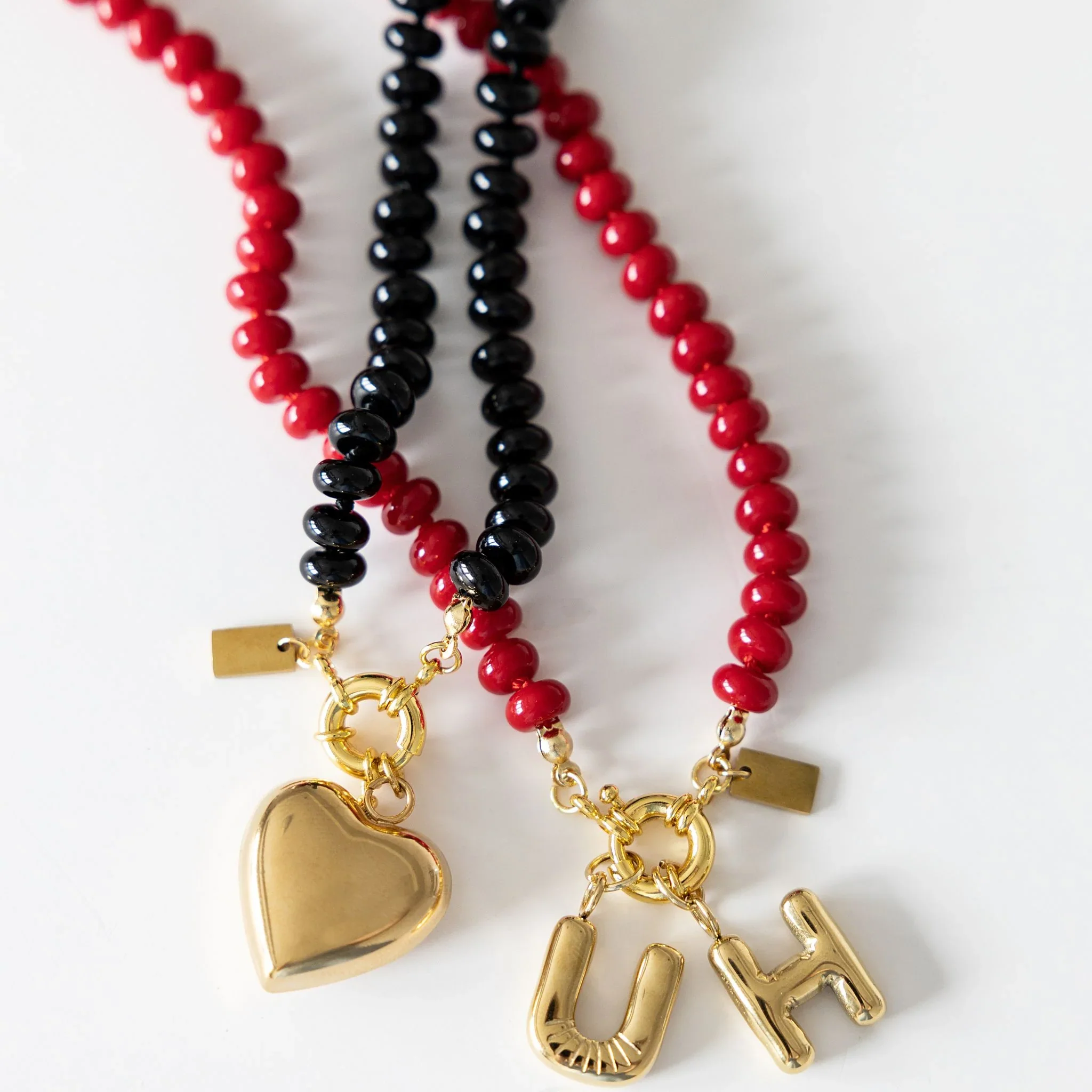 Christina Greene Sweet Stone Beaded Knotted Necklace - Black Agate - Image 2