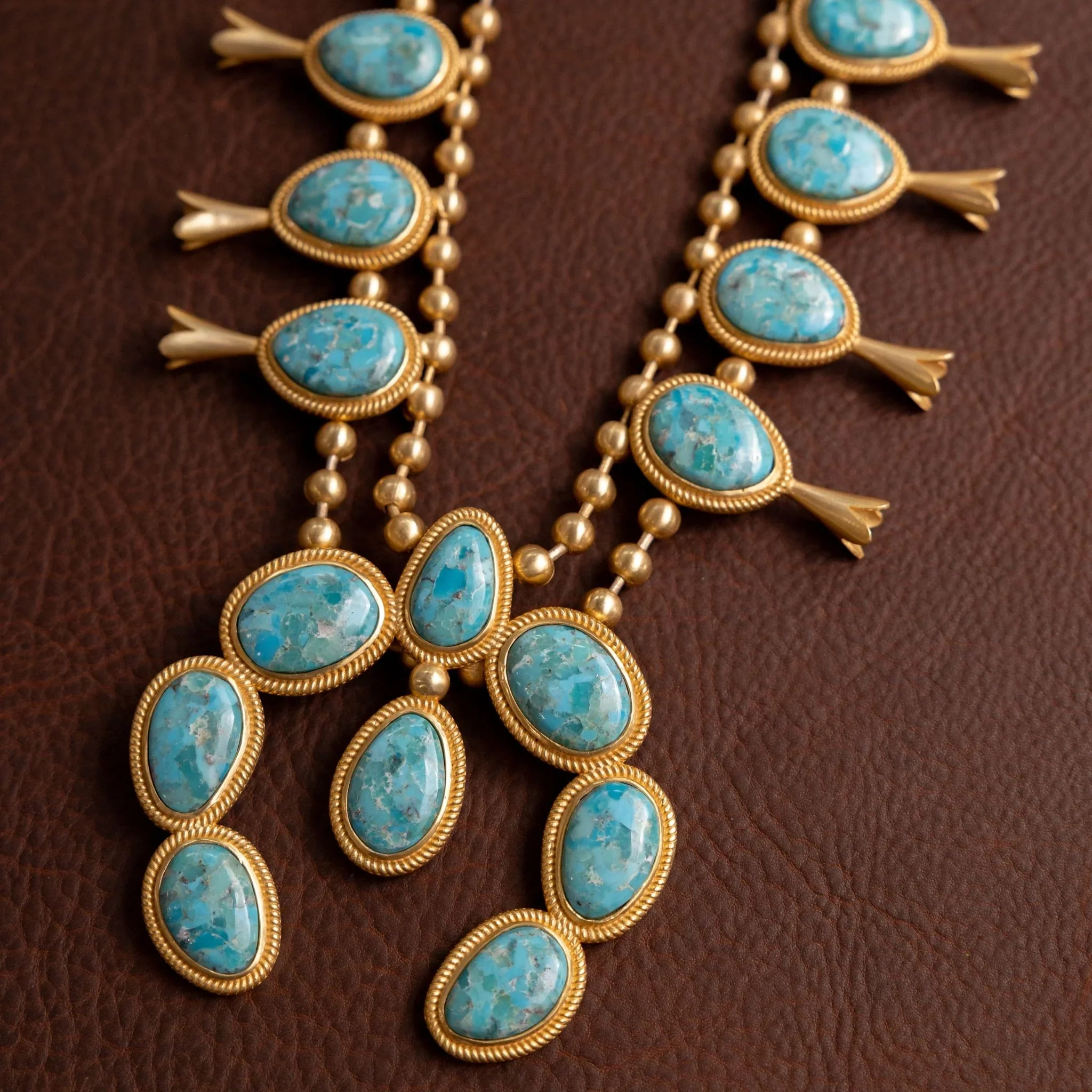 Christina Greene Blue Horizon Squash Blossom Necklace - Image 3