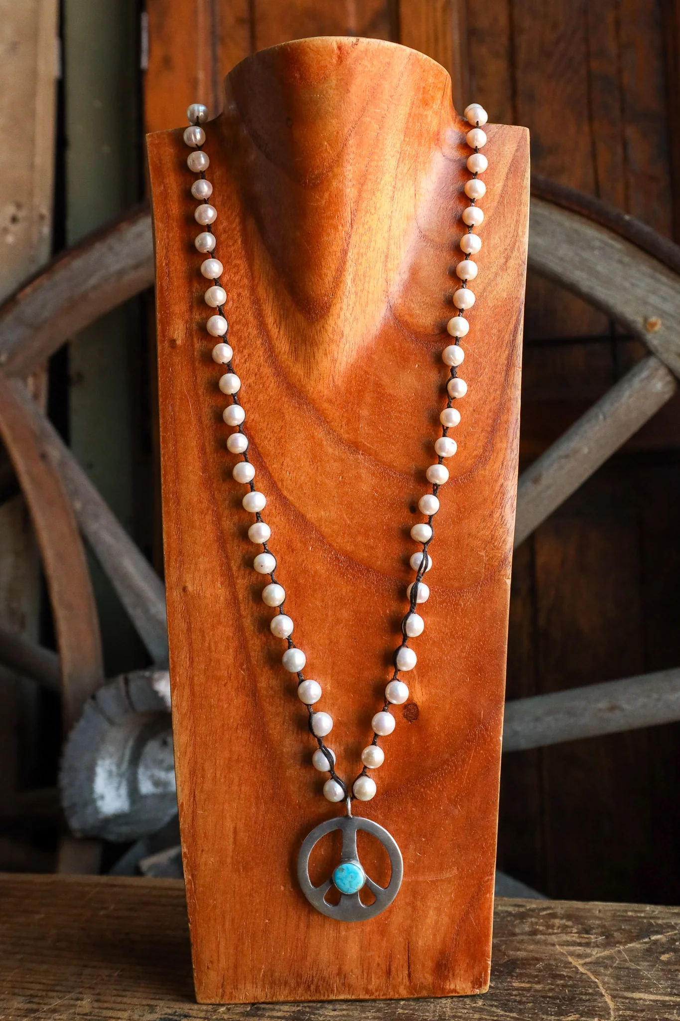 Love Tokens Dara Freshwater Pearl Peace Turquoise Necklace