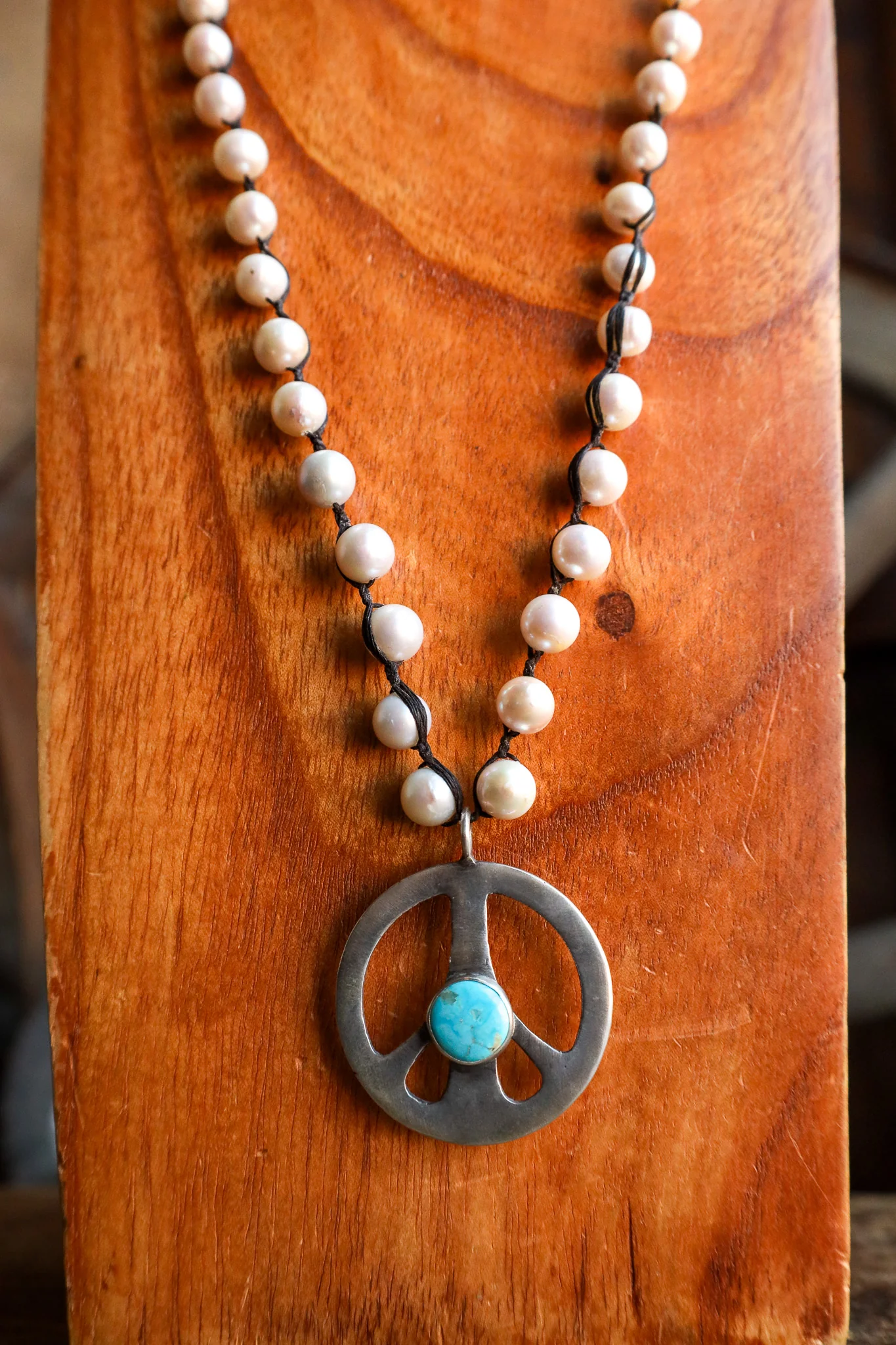 Love Tokens Dara Freshwater Pearl Peace Turquoise Necklace - Image 2