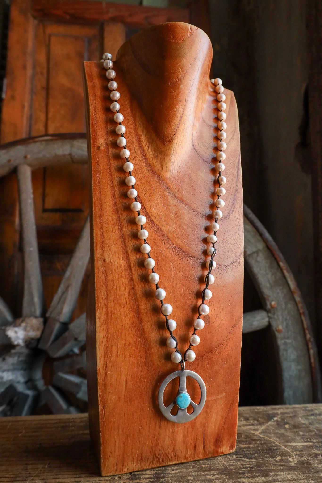 Love Tokens Dara Freshwater Pearl Peace Turquoise Necklace - Image 4