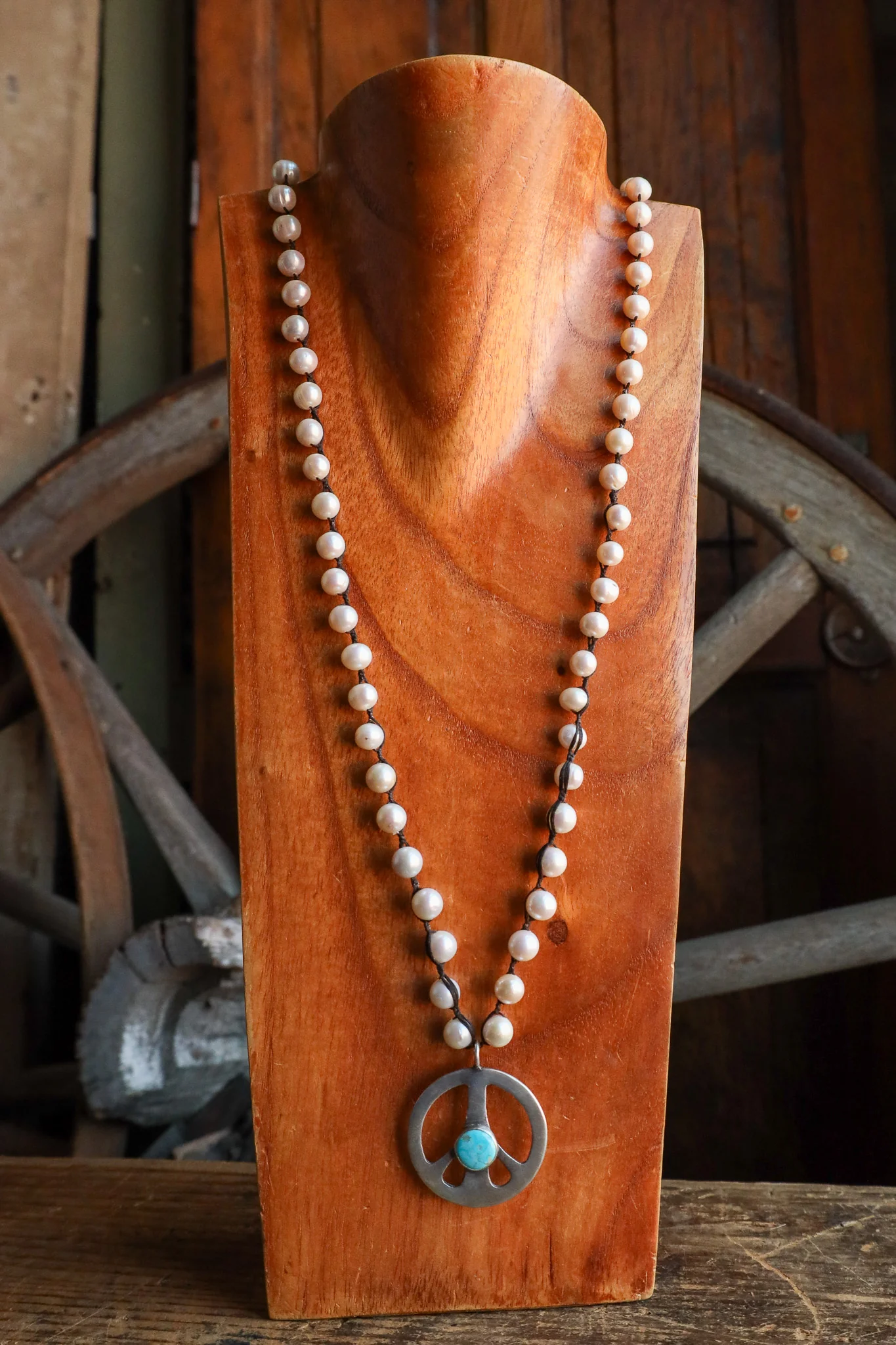 Love Tokens Dara Freshwater Pearl Peace Turquoise Necklace - Image 8