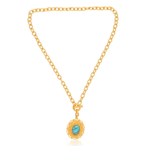 CHRISTINA GREENE Meet Me in Mykonos Toggle Necklace - Turquoise - Image 3