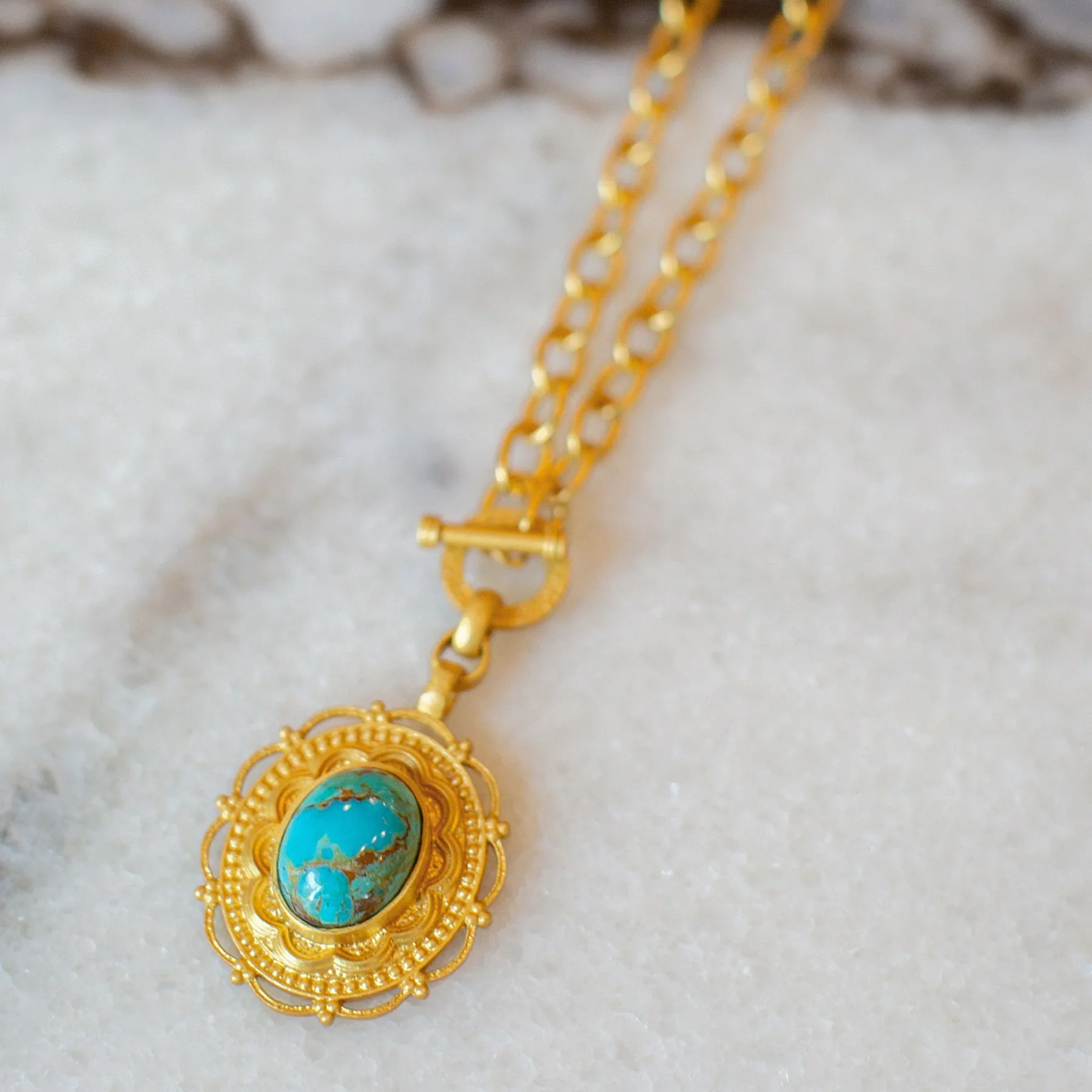 CHRISTINA GREENE Meet Me in Mykonos Toggle Necklace - Turquoise - Image 4