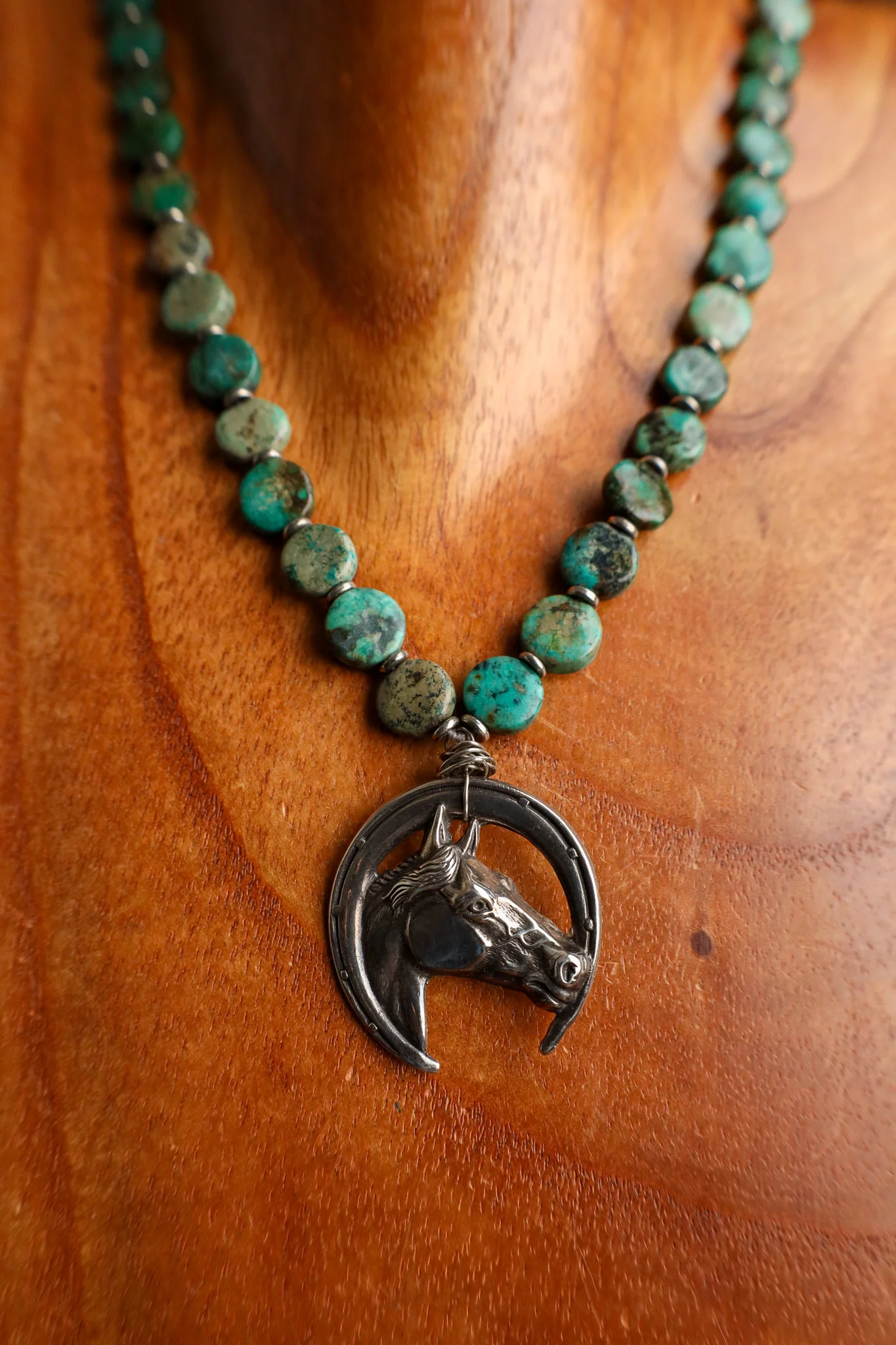 Andrea Barnett Sterling Silver Horse In Horseshoe Coins Necklace - Image 3