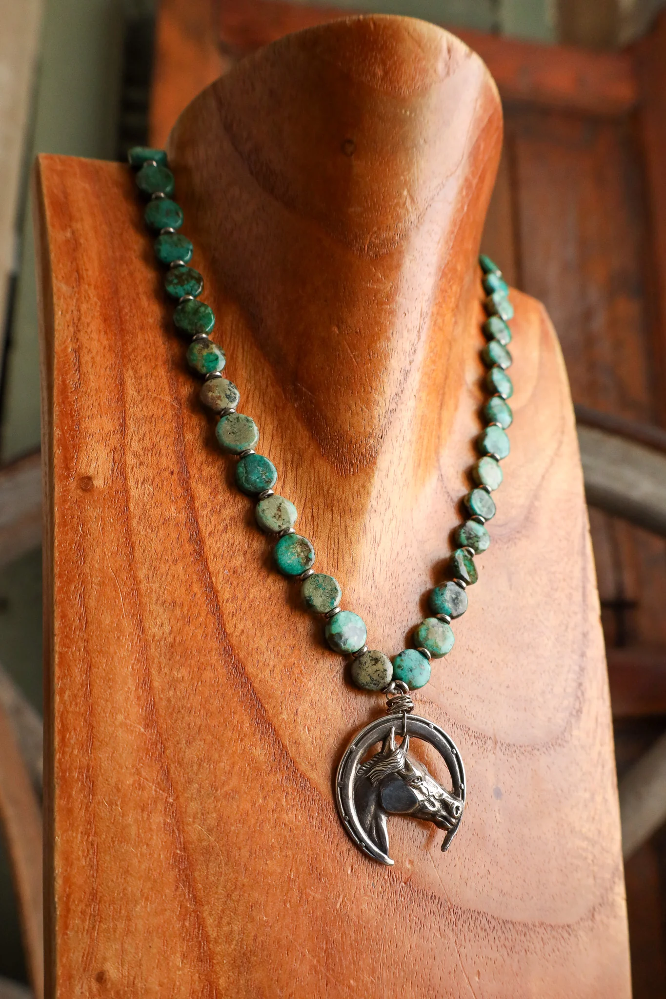 Andrea Barnett Sterling Silver Horse In Horseshoe Coins Necklace - Image 4