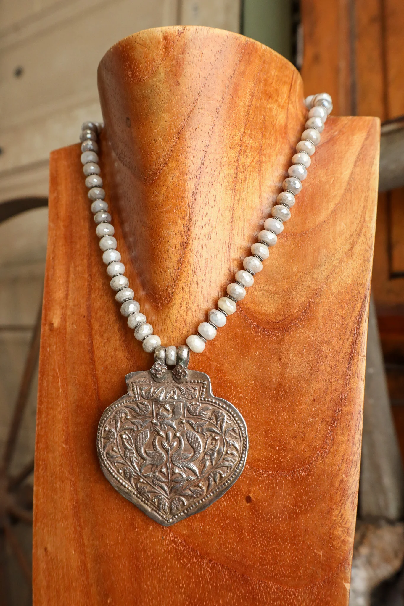 Andrea Barnett Sterling Silver Tree Of Life Labradorite Necklace - Image 3