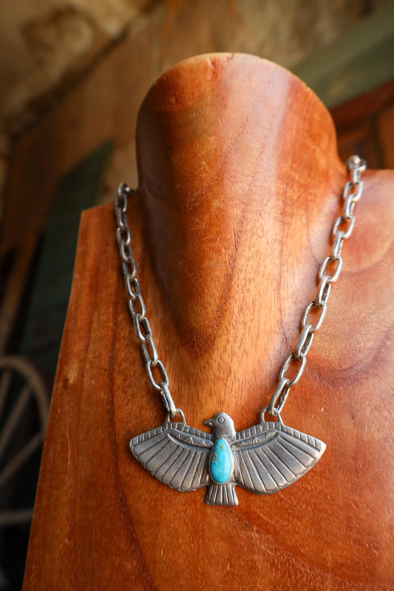 Love Tokens Turquoise Thunderbird Melody Chain Necklace - Image 4