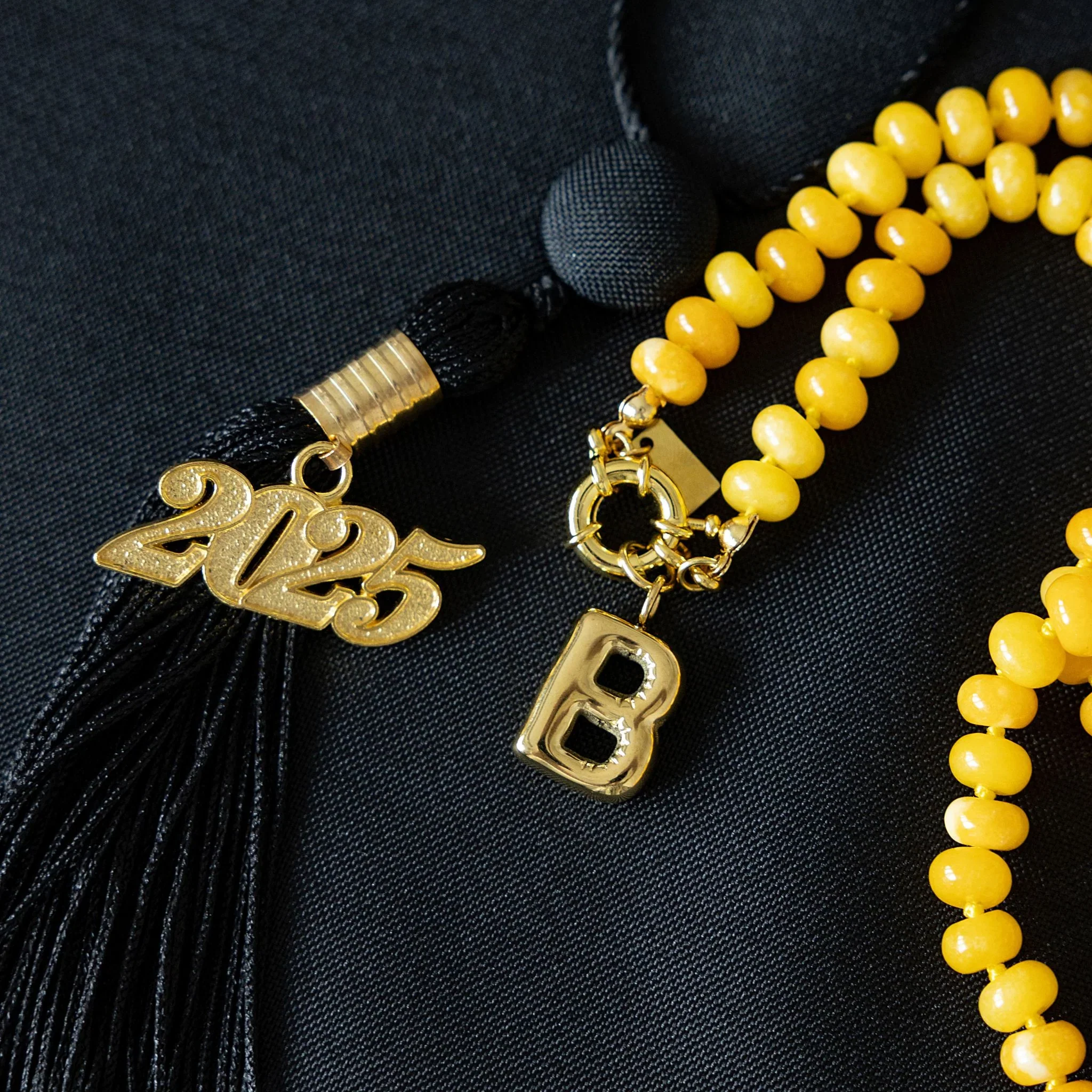 Christina Greene Sweet Stone Beaded Knotted Necklace - Yellow - Image 2