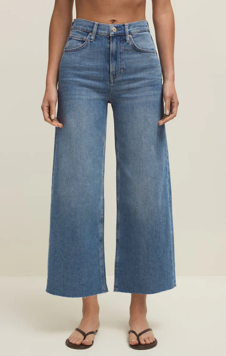 Z Supply Nova High Rise Denim Crop Pant