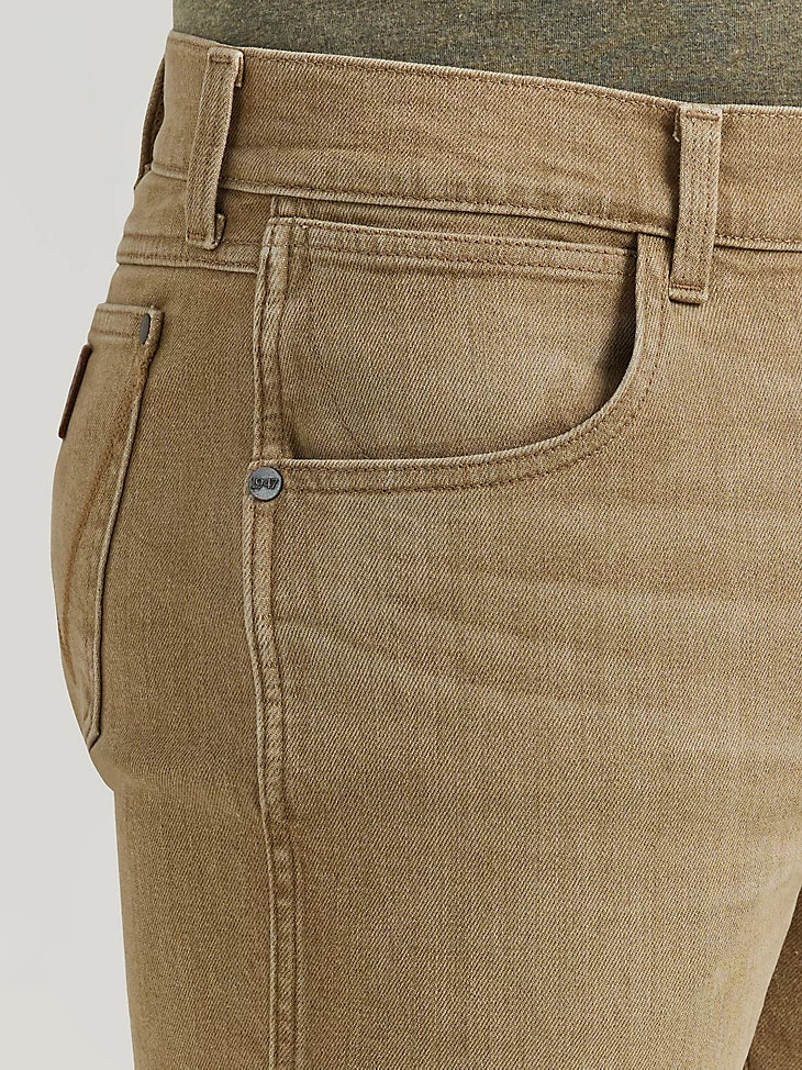 WRANGLER MEN'S COLOR WASH RETRO® SLIM FIT STRAIGHT LEG JEAN IN SADDLE - Image 3